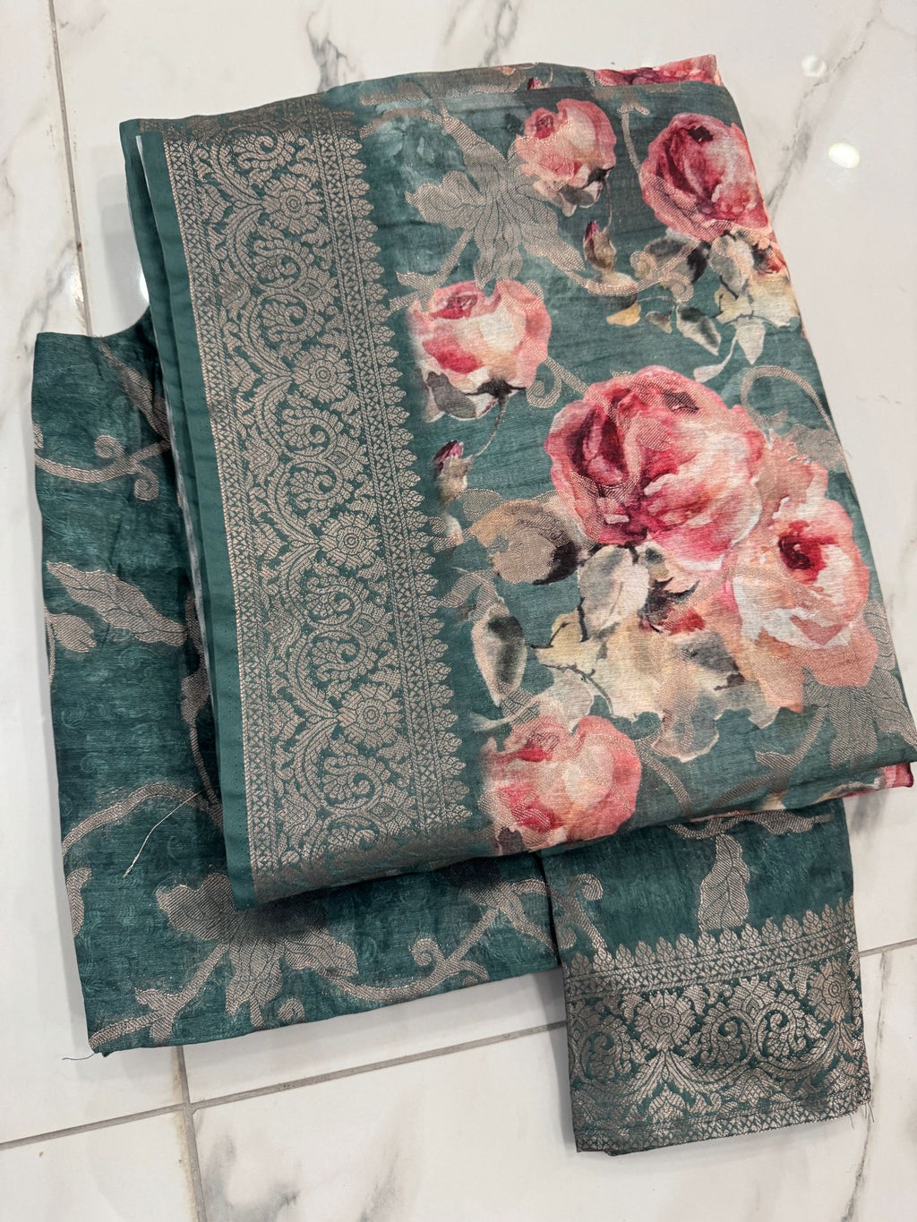 Floral banarsi saree