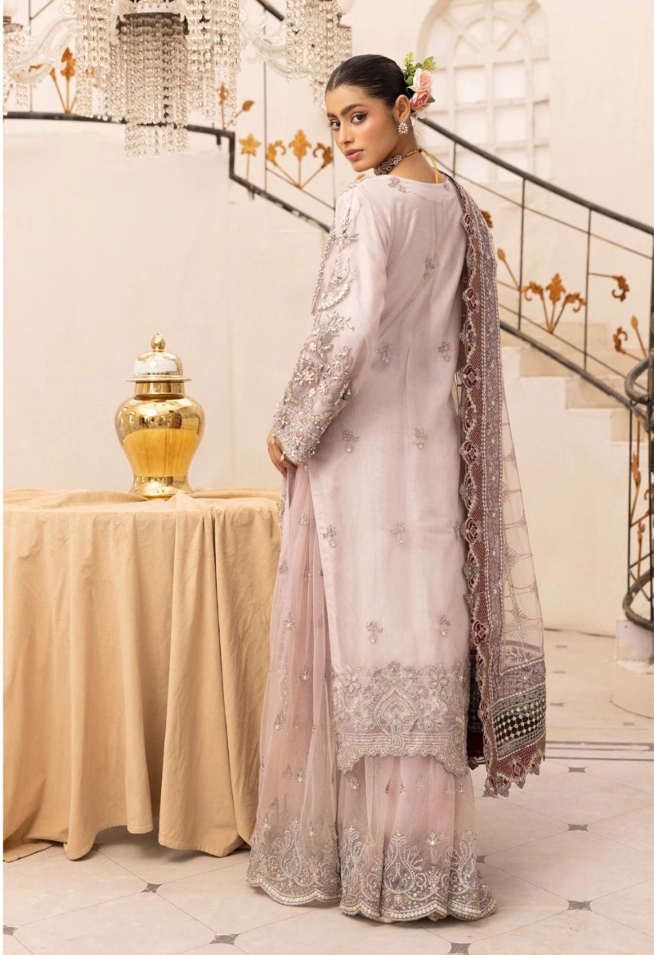 Imrozia Inspired lilac Party Sharara