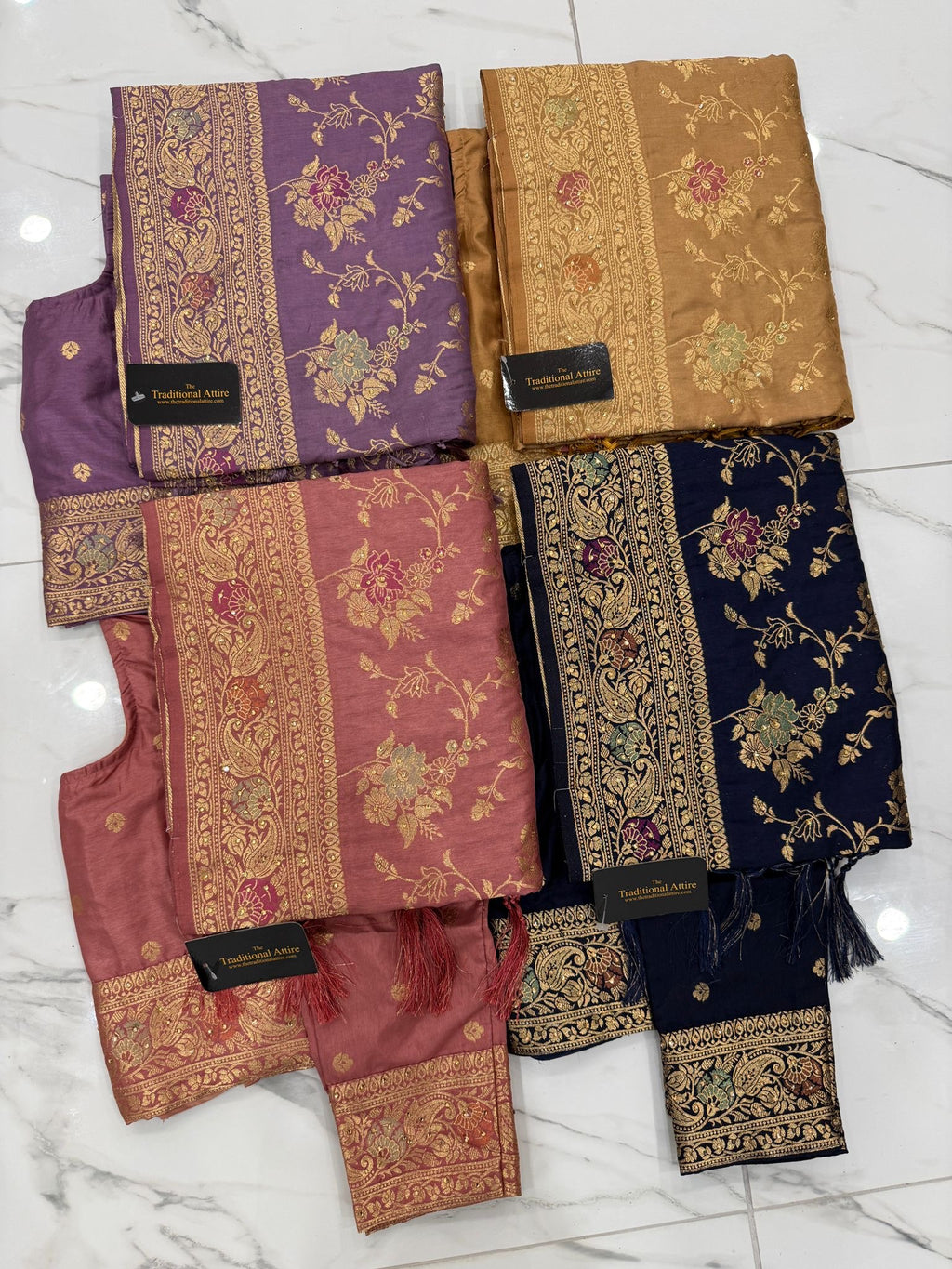Banarsi Katan Floral saree