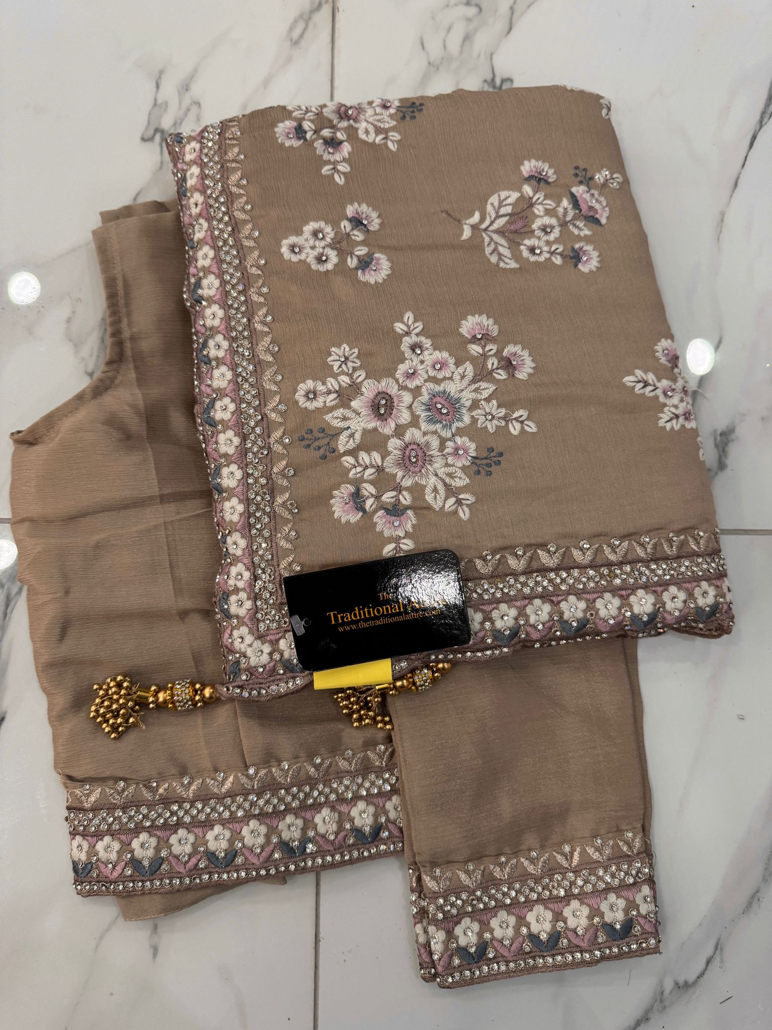 Floral Embroidered Saree