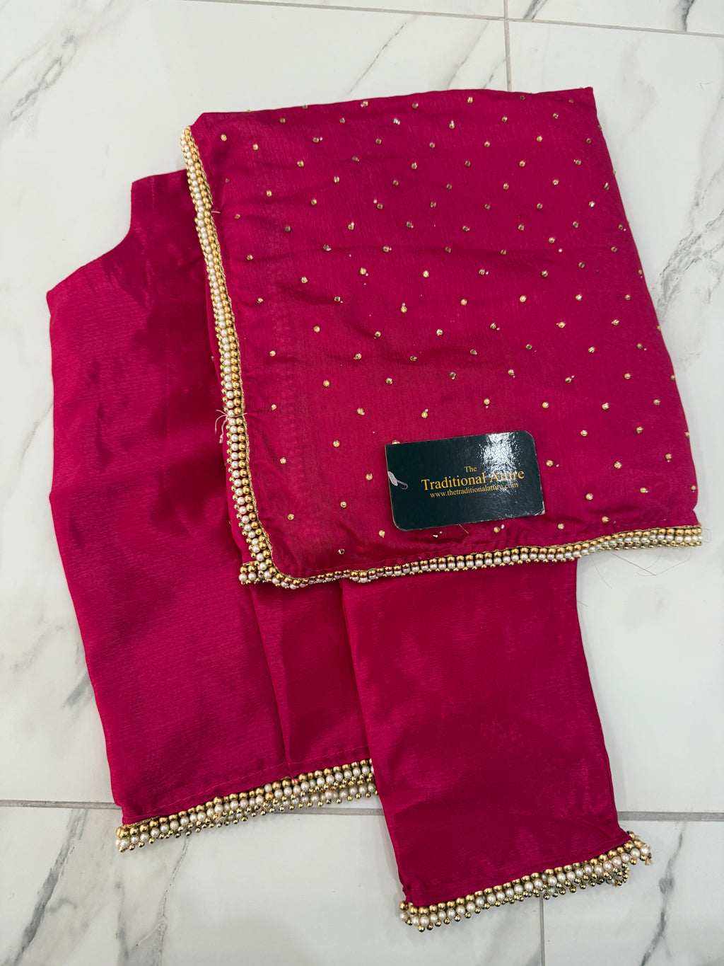 Pearl Diamanté Saree