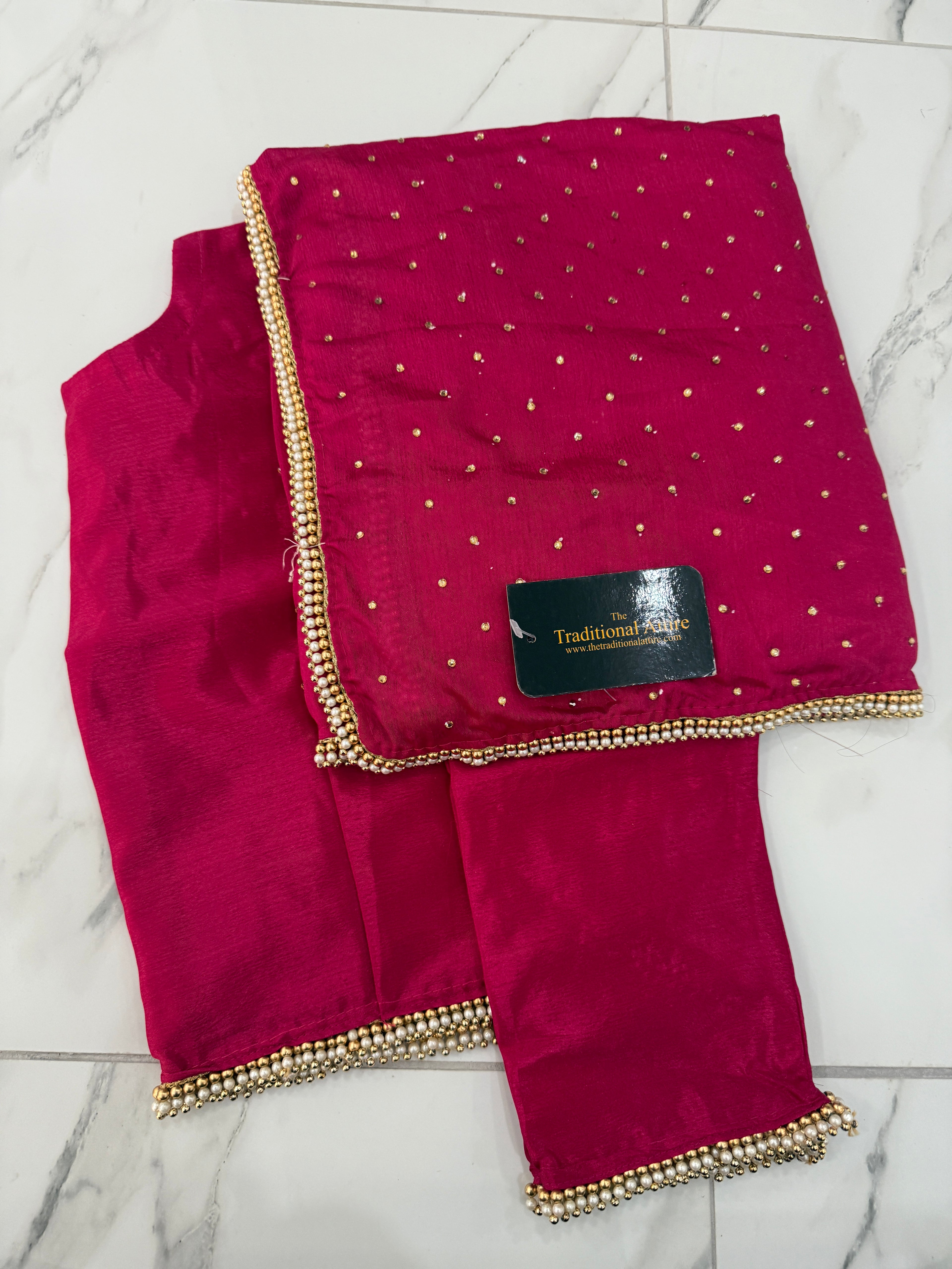 Pearl Diamanté Saree