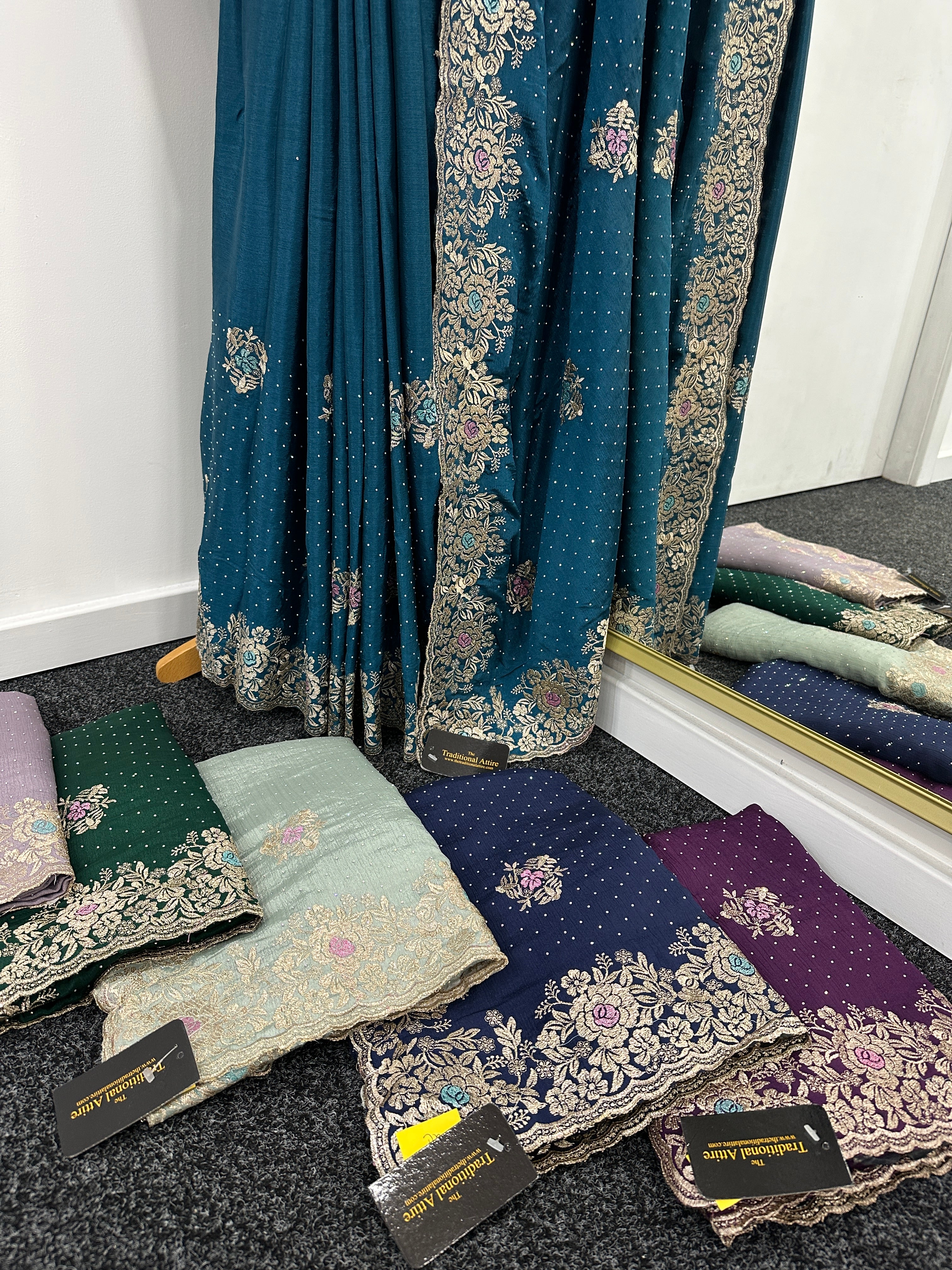 Neha Floral Embroidered Saree