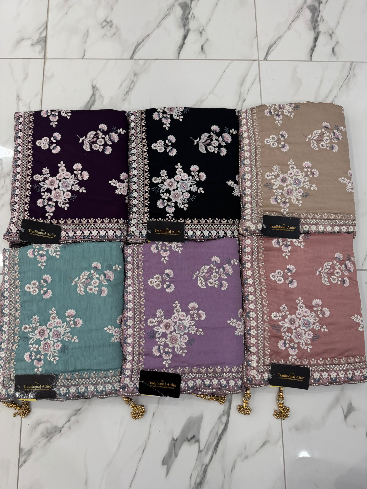 Floral Embroidered Saree