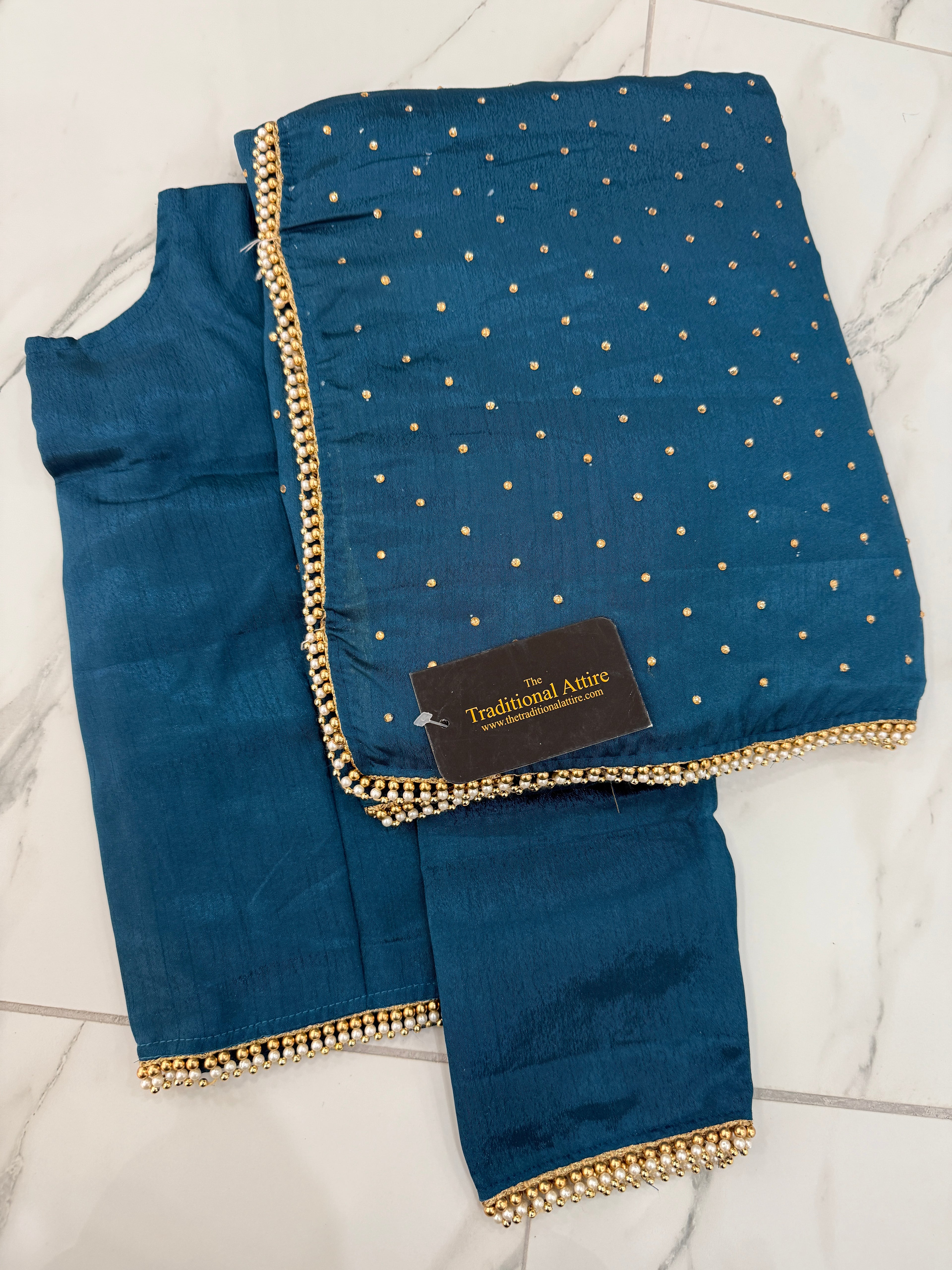 Pearl Diamanté Saree