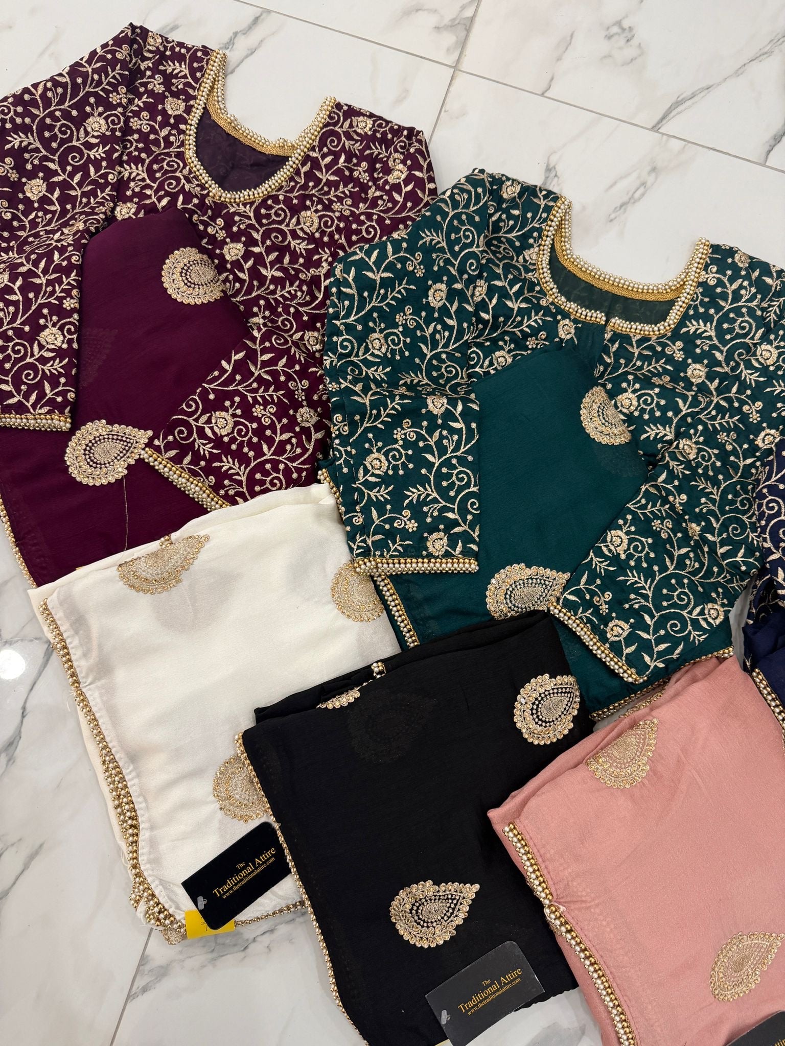 Pearl Embellished Saree