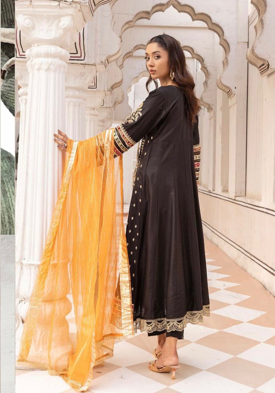Cotton Zari Work Dress by Simrans