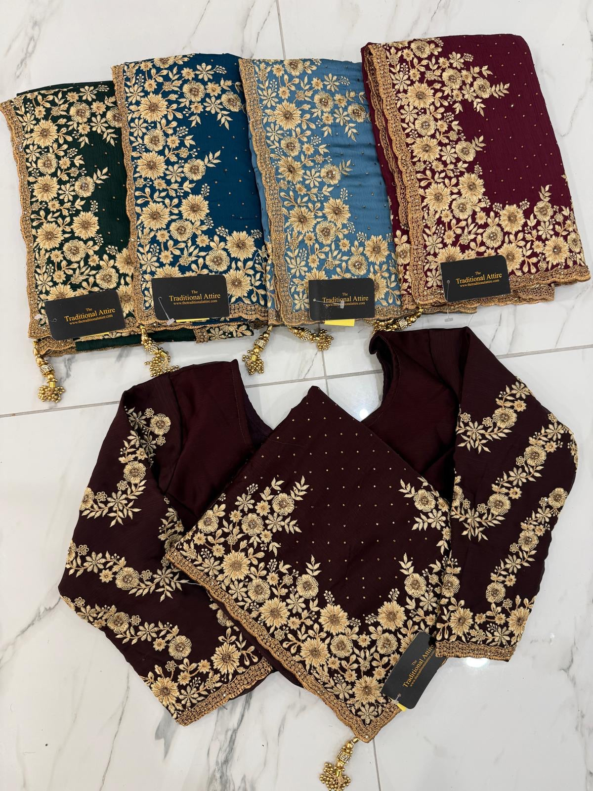 Embroidered Stonework Saree