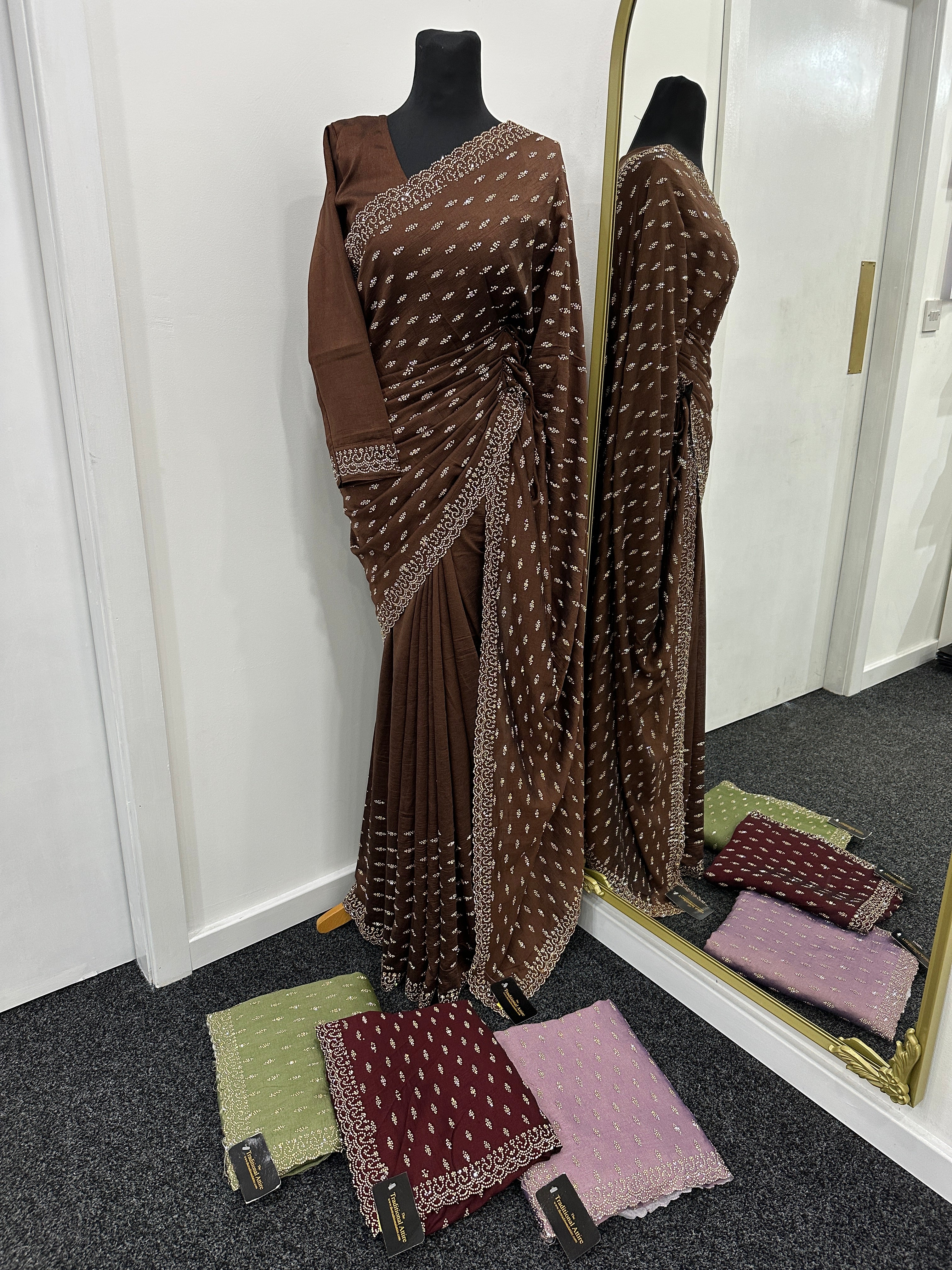 Mehwish Stonework Saree