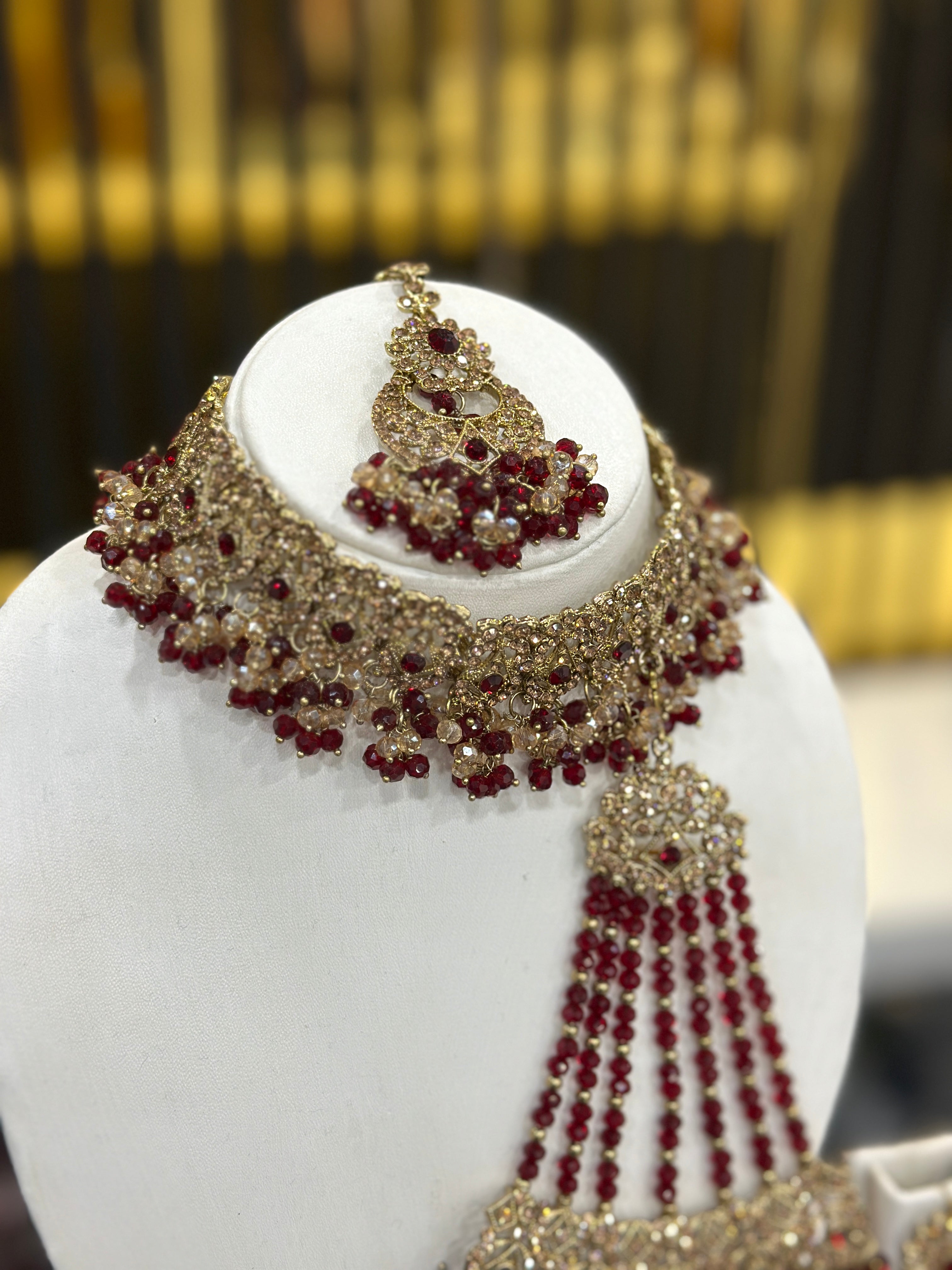 Jewellery set - Maroon