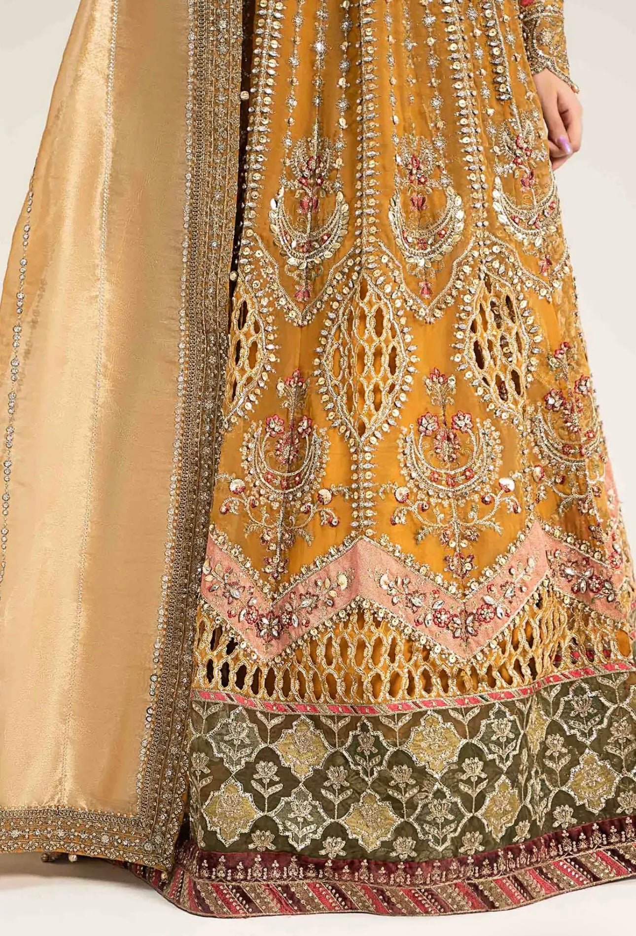 Maria B Inspired Mustard Maxi
