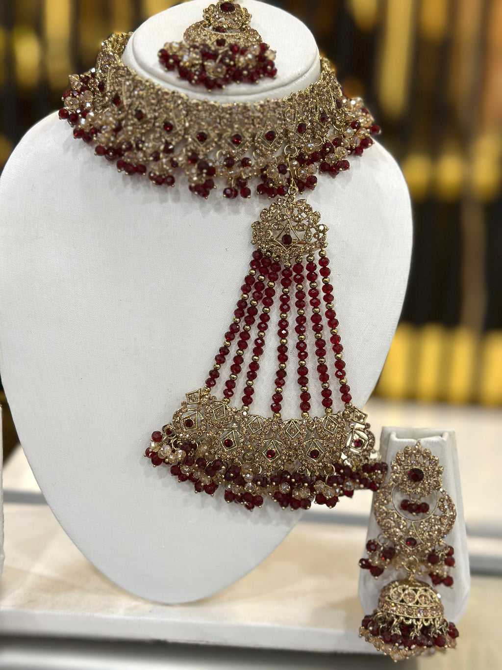 Jewellery set - Maroon