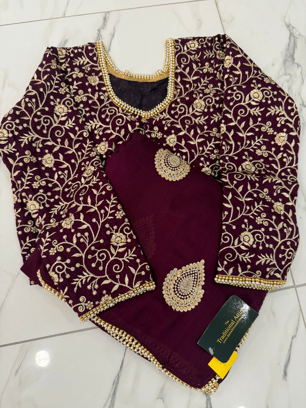 Pearl Embellished Saree