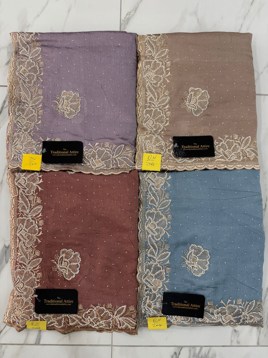 Stonework Saree- 4 colours