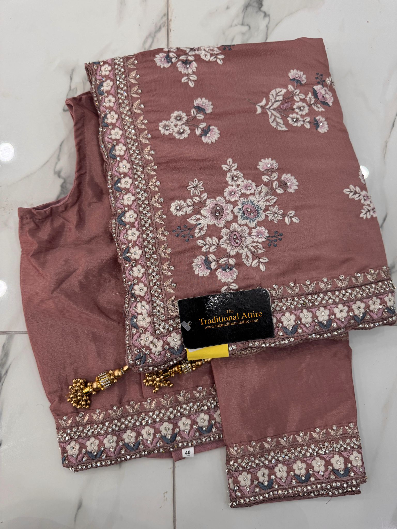 Floral Embroidered Saree