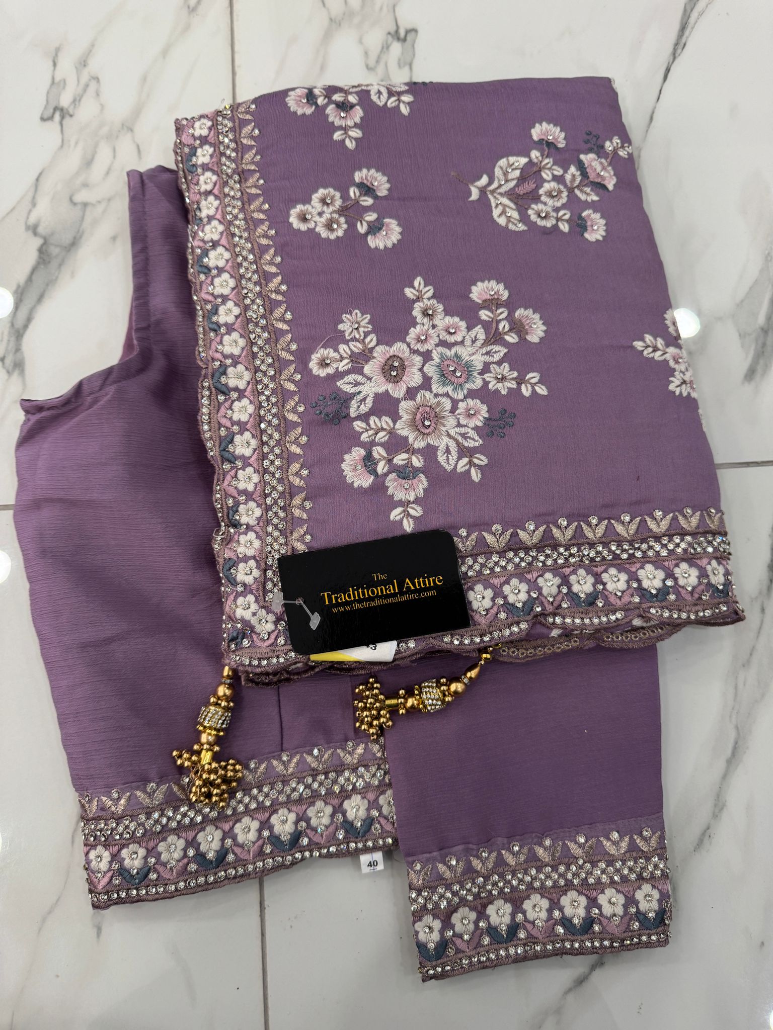 Floral Embroidered Saree