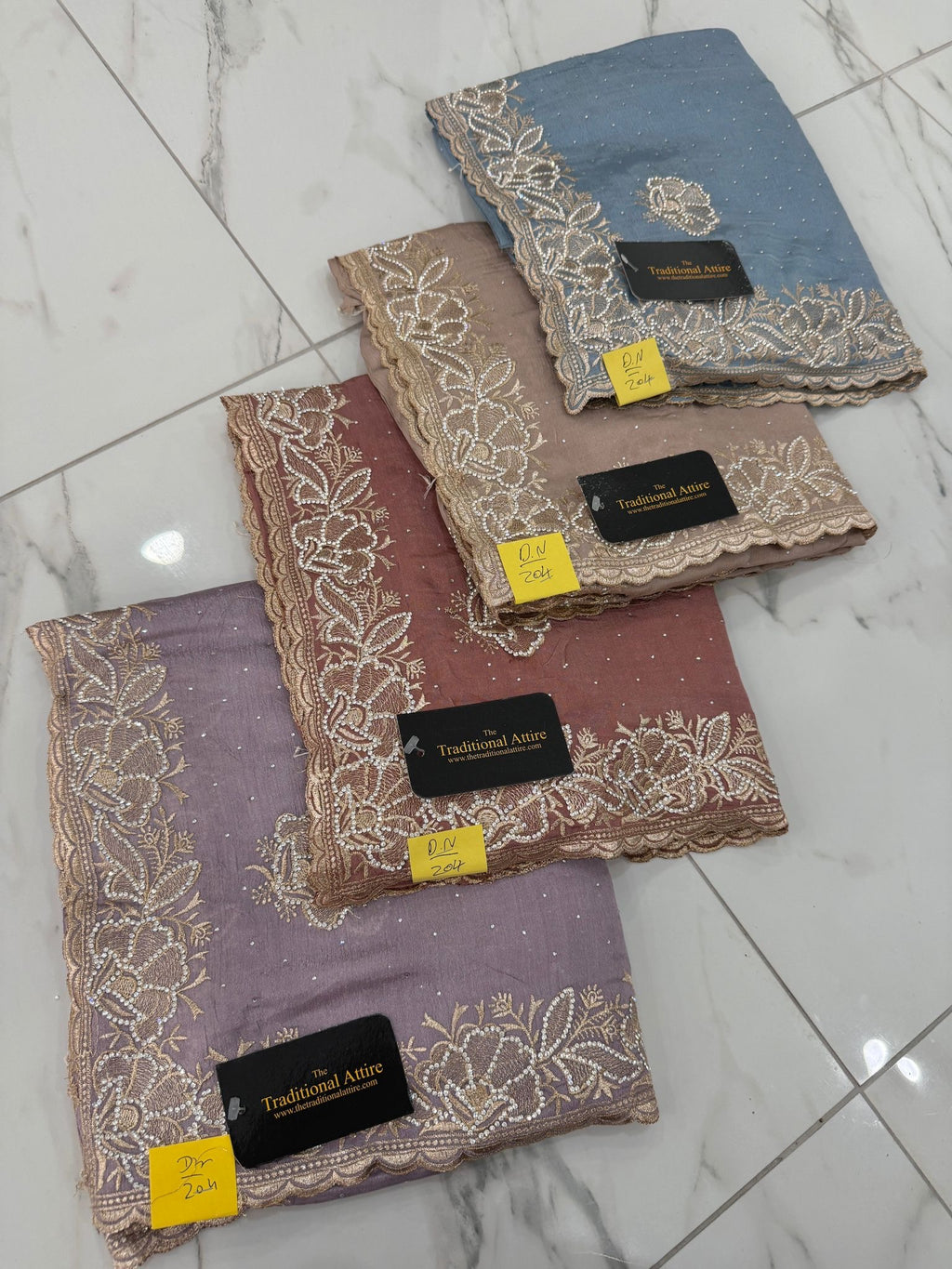 Stonework Saree- 4 colours