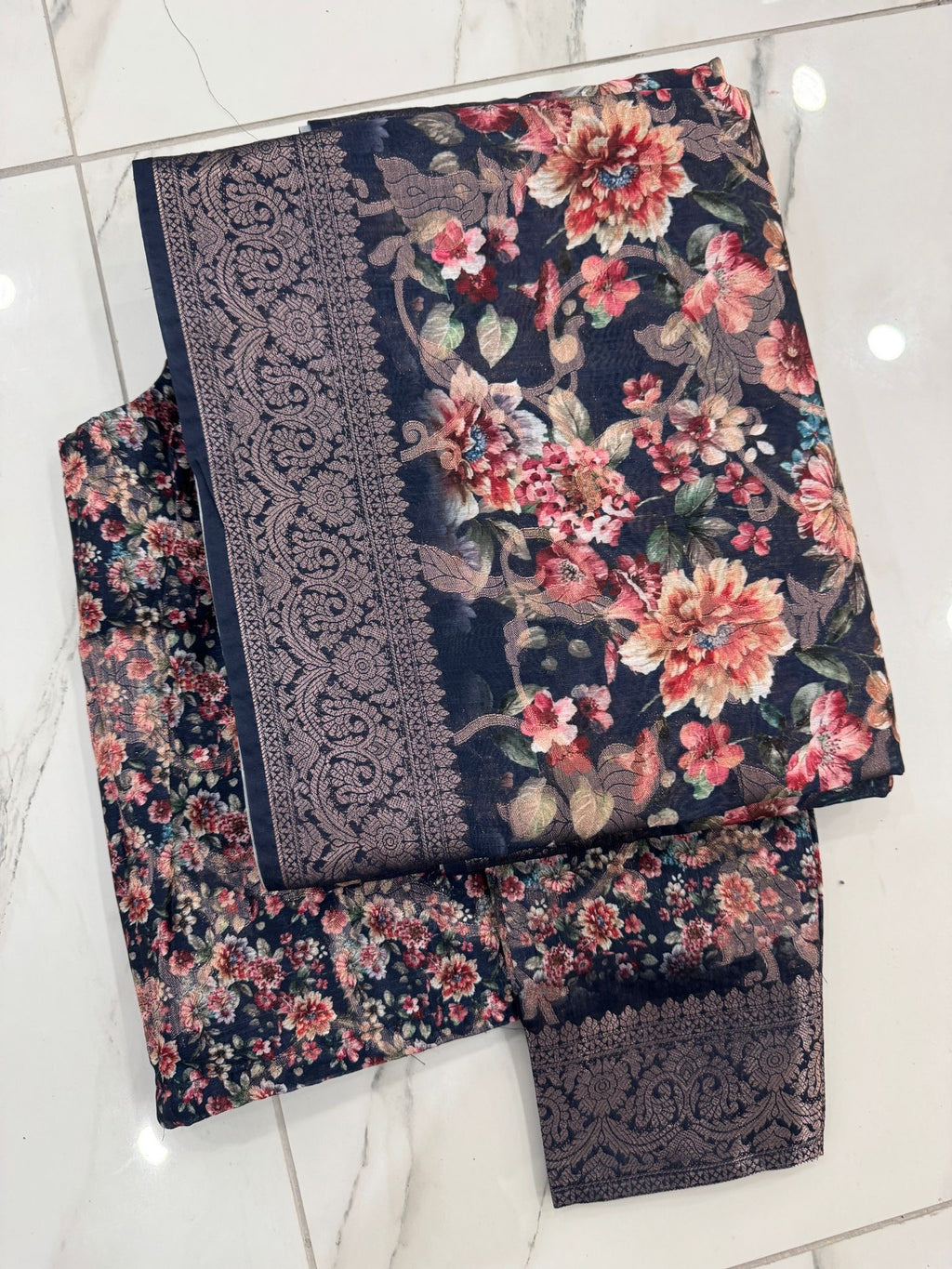 Floral banarsi saree