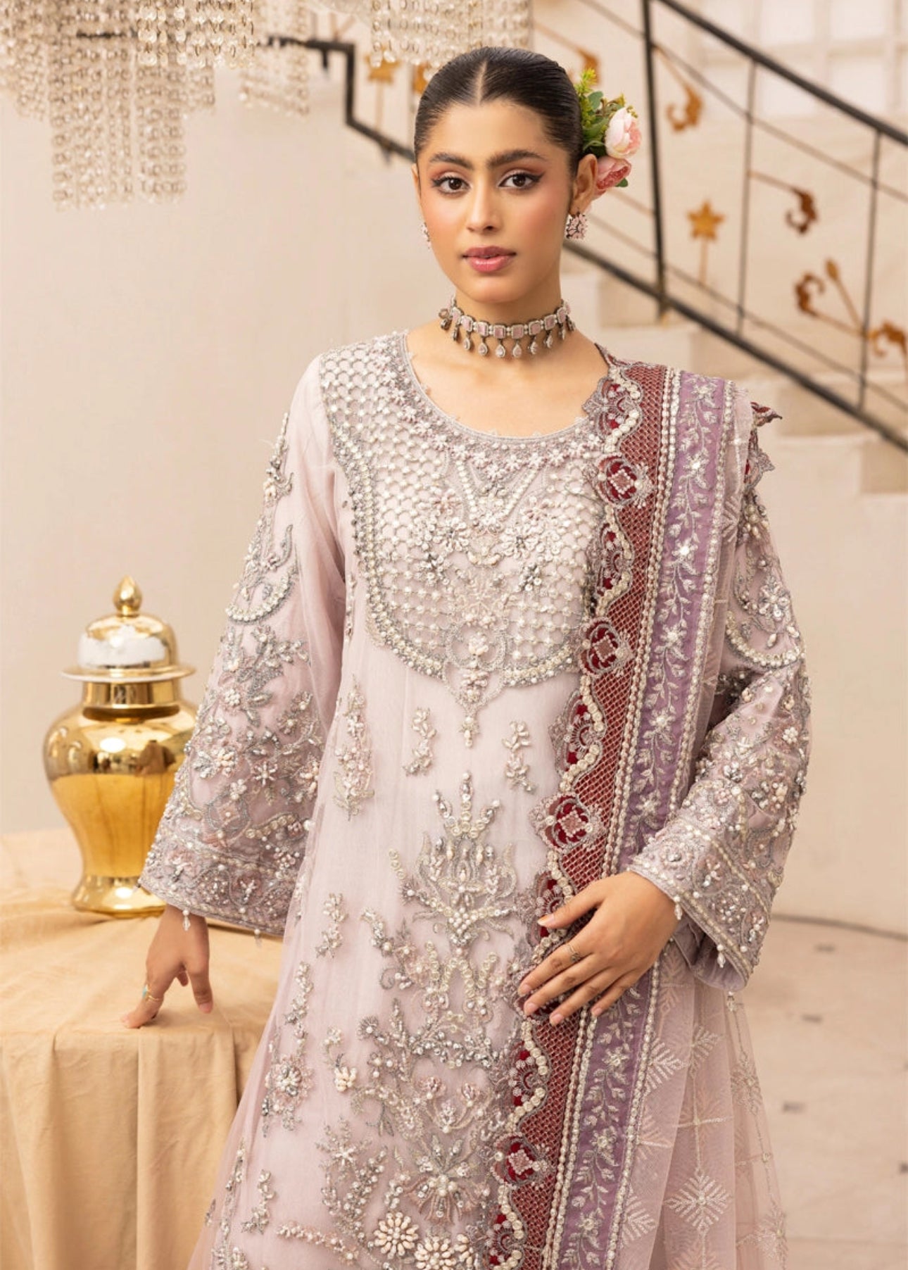 Imrozia Inspired lilac Party Sharara