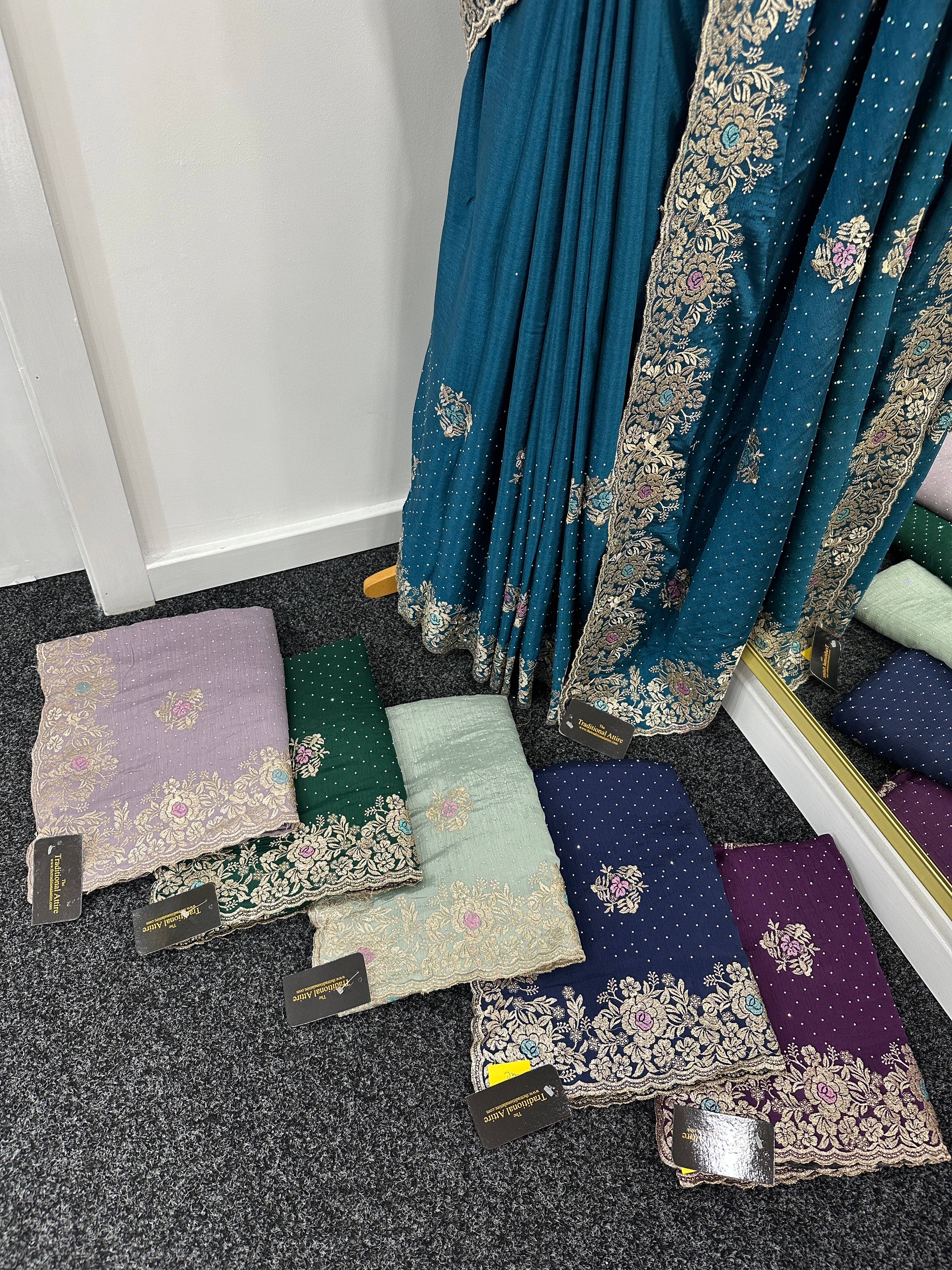 Neha Floral Embroidered Saree