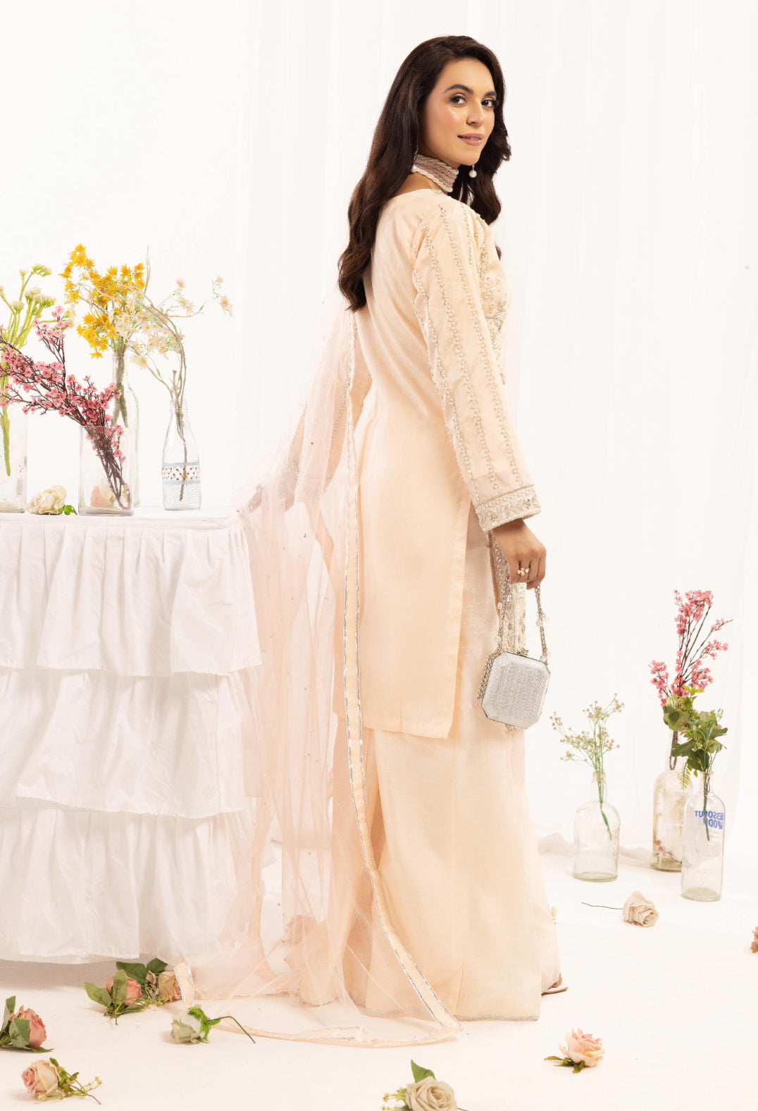 Signature Raw silk sharara by SIMRANS