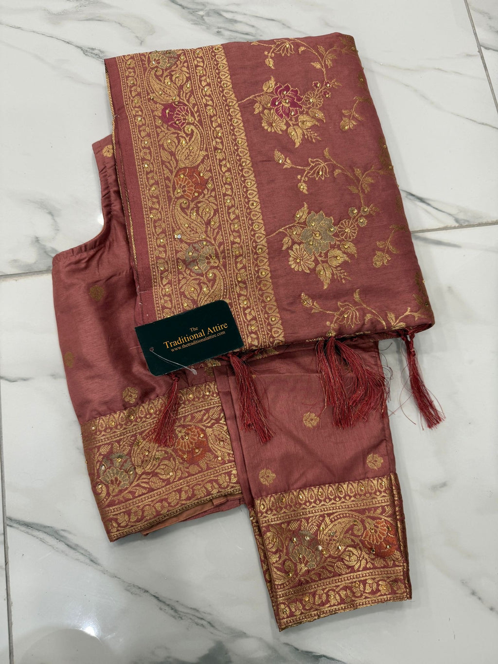 Banarsi Katan Floral saree