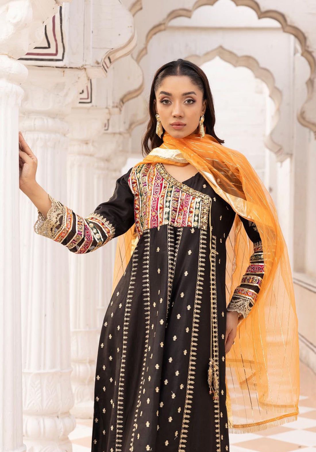 Cotton Zari Work Dress by Simrans