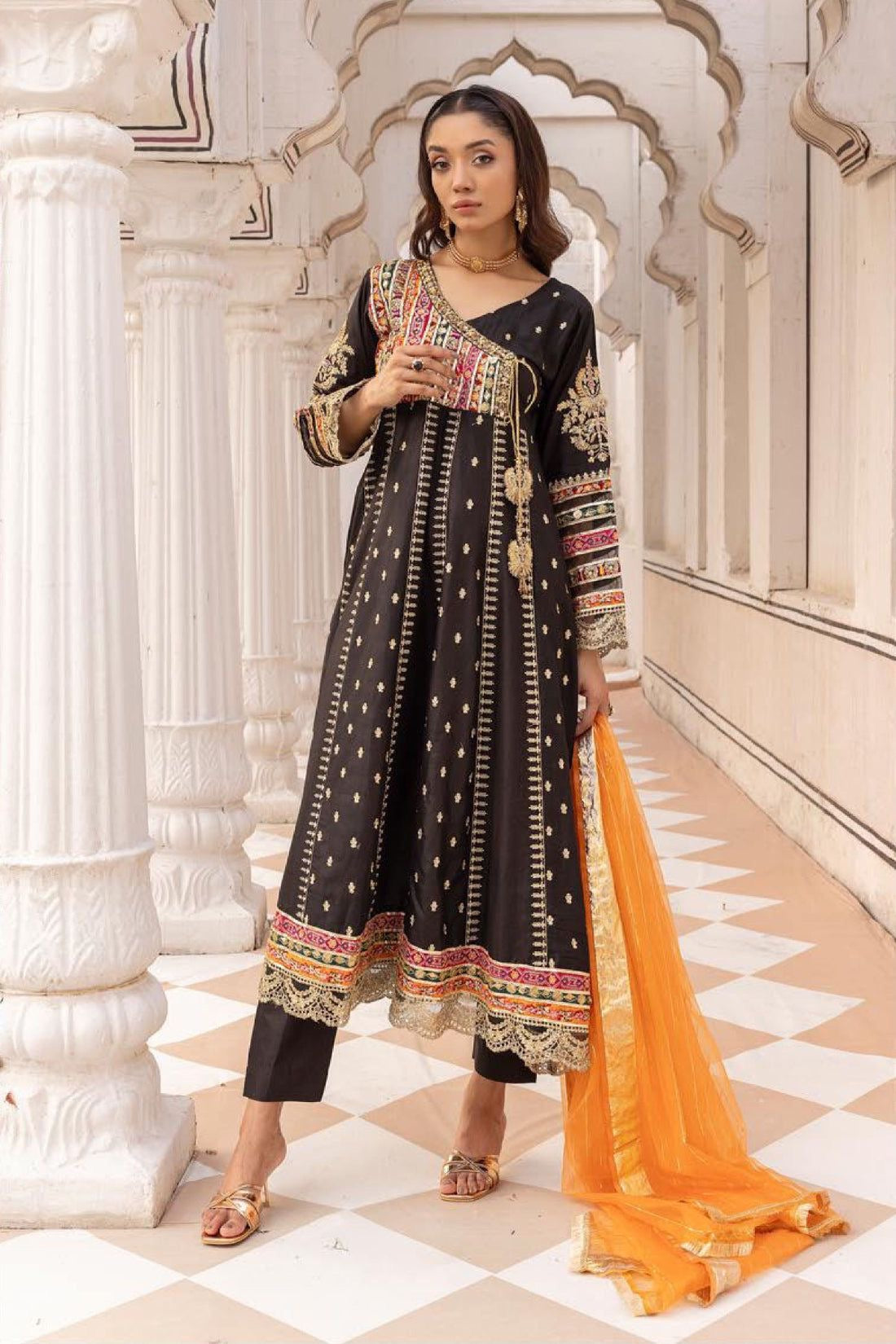 Cotton Zari Work Dress by Simrans