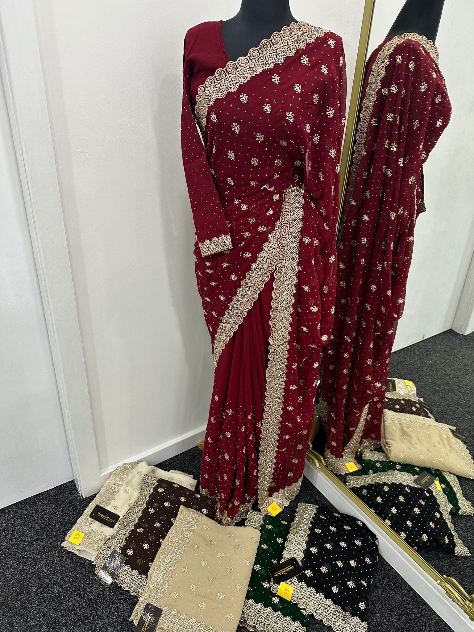 Taiba stonework saree