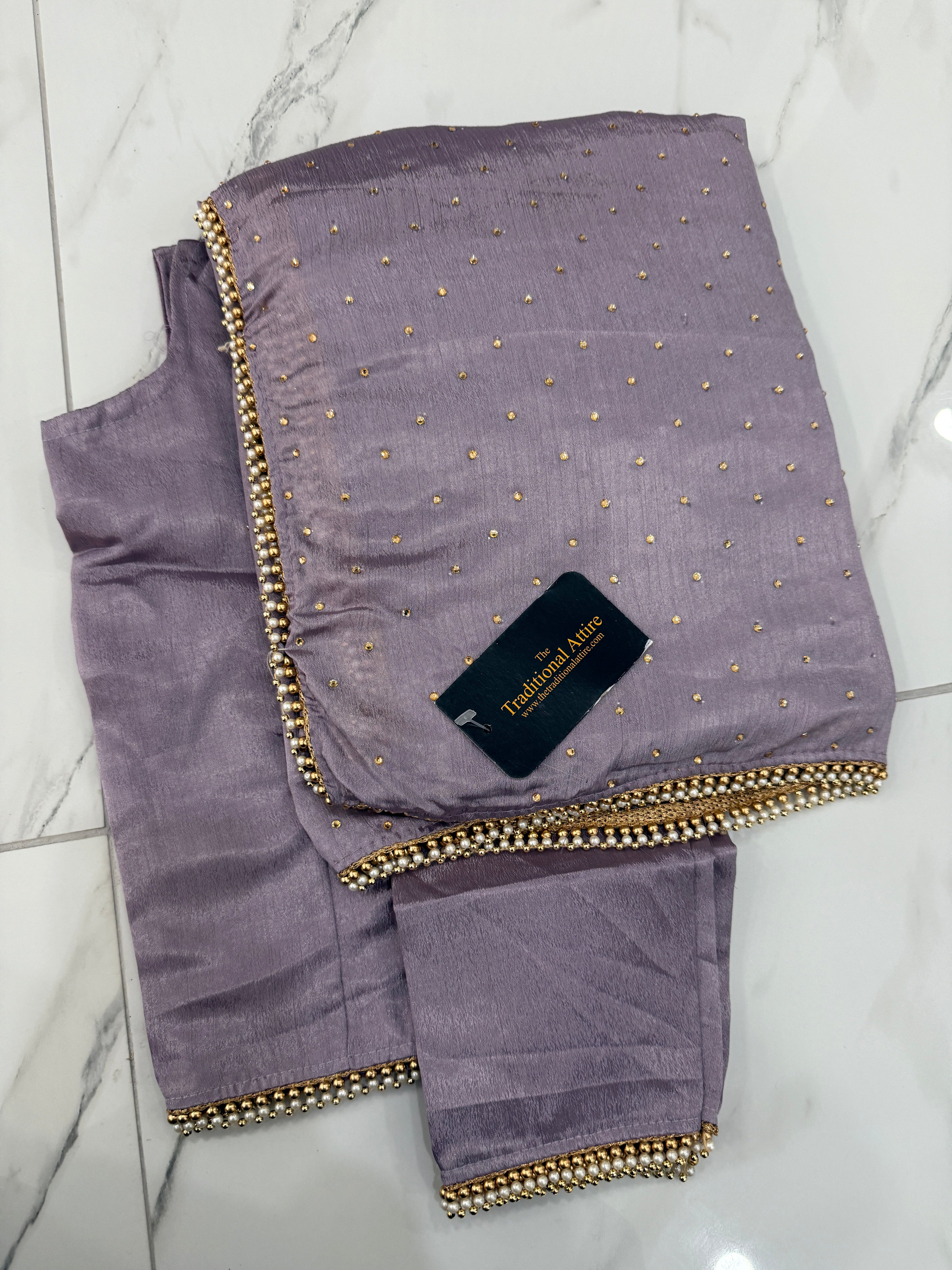 Pearl Diamanté Saree
