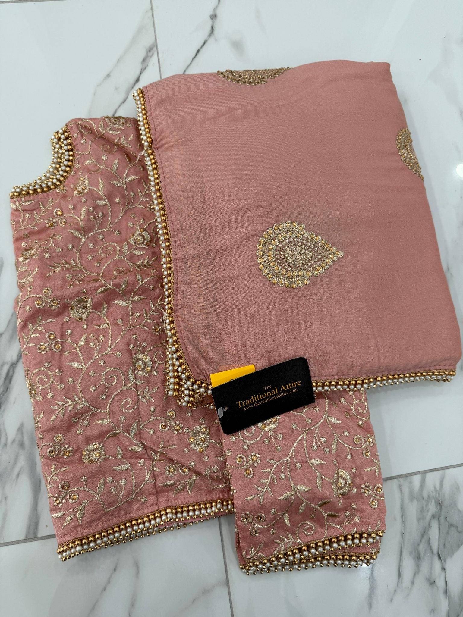 Pearl Embellished Saree