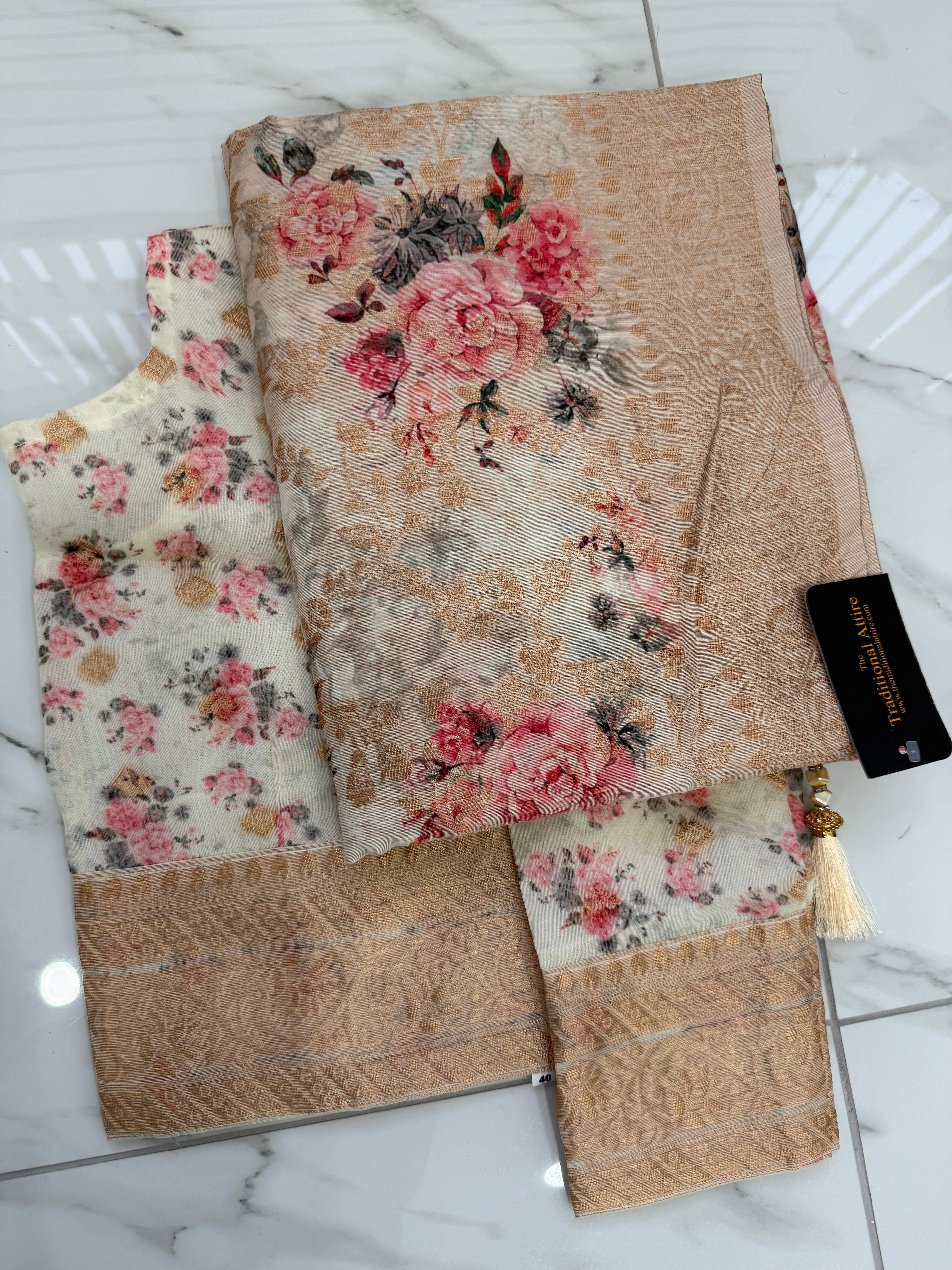 Floral Printed Saree