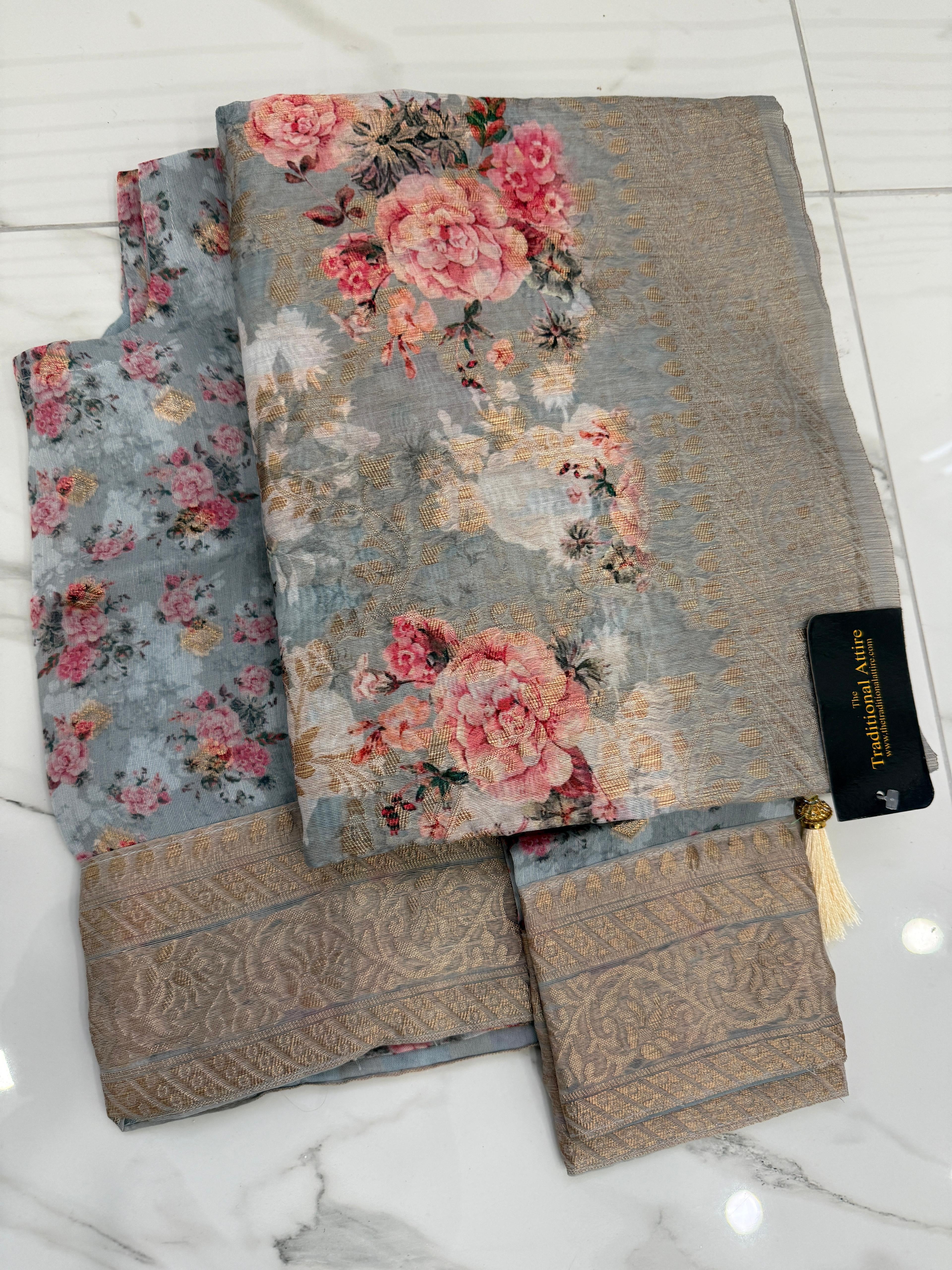 Floral Printed Saree