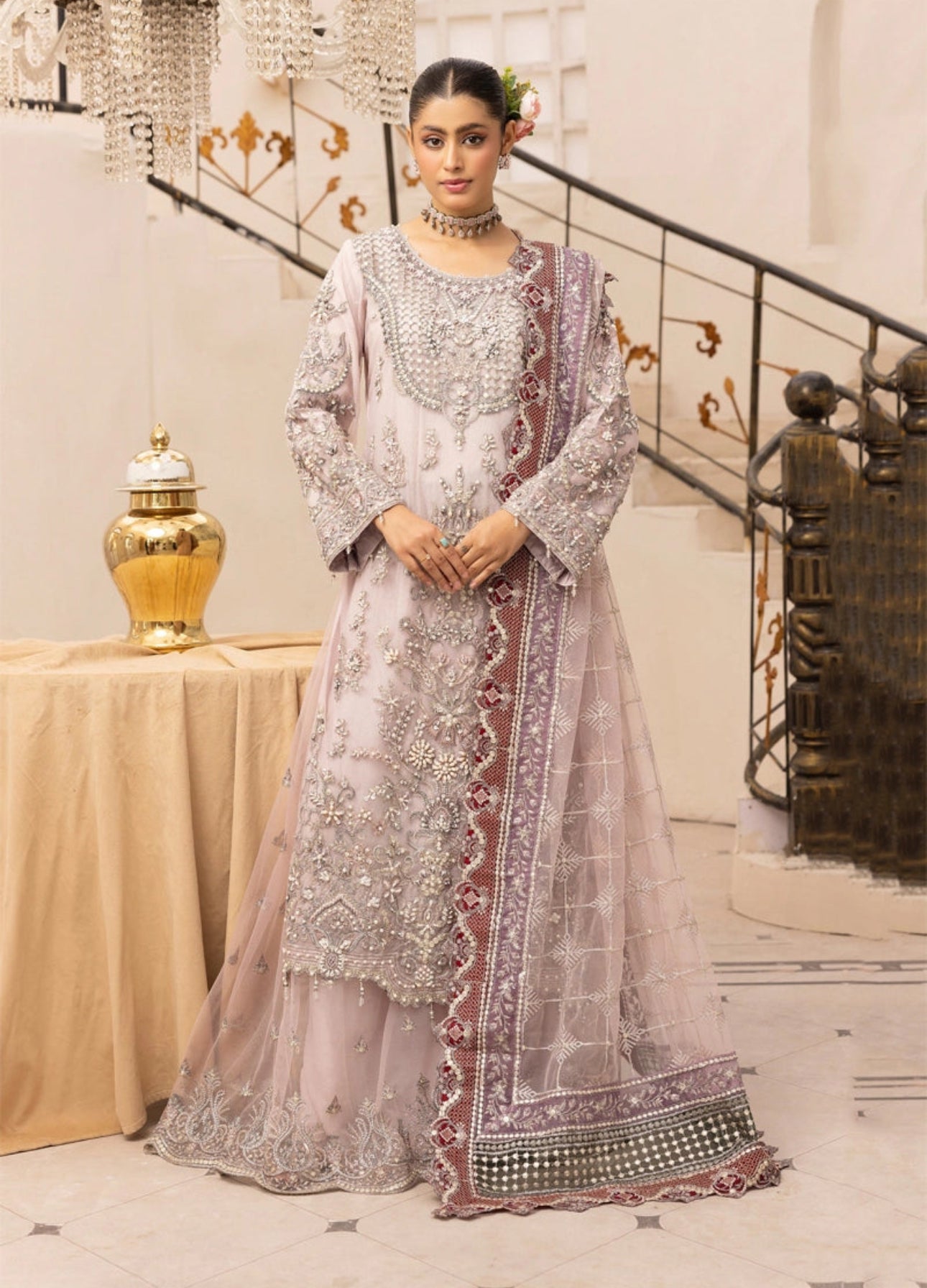 Imrozia Inspired lilac Party Sharara