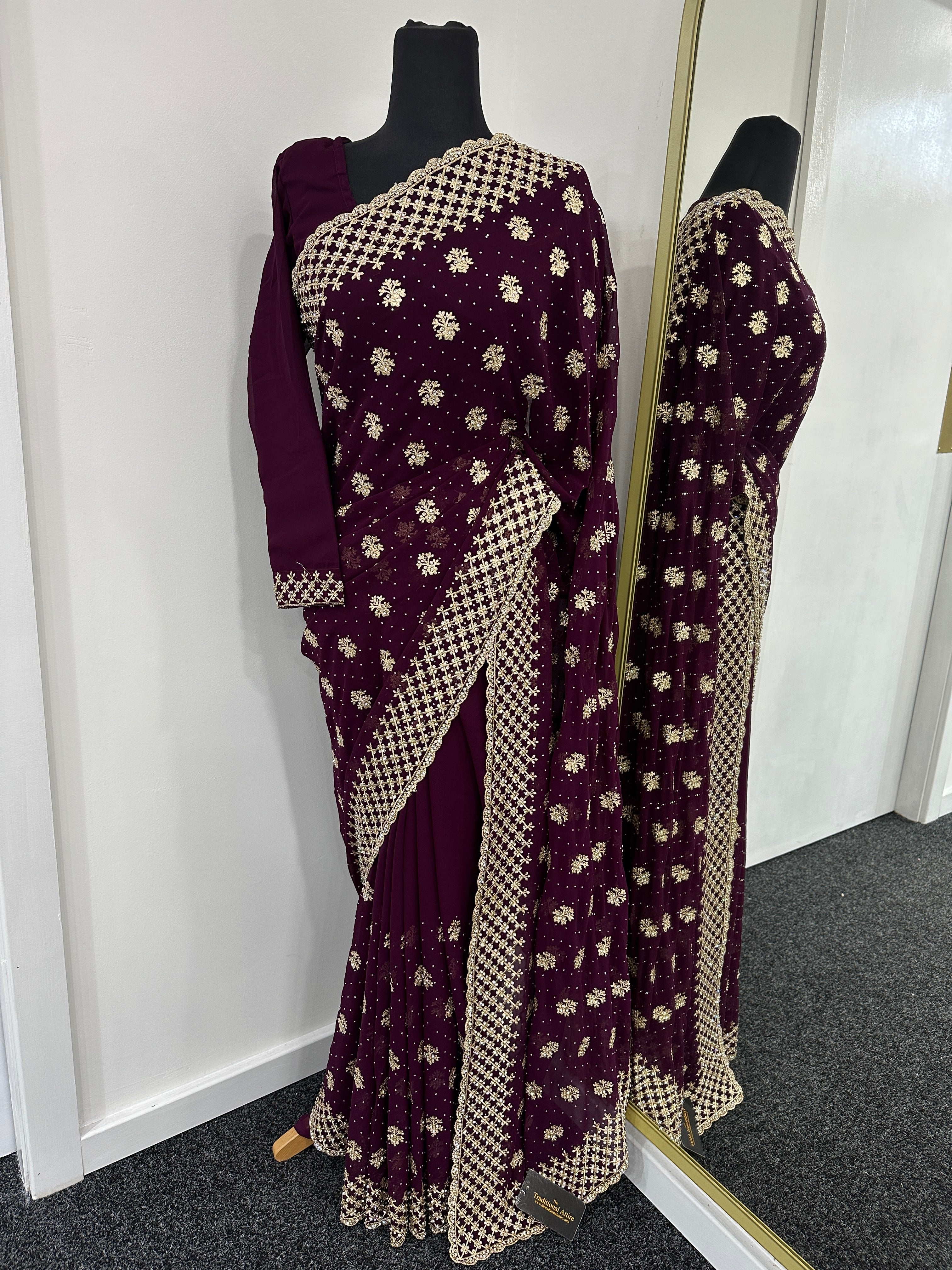 Stonework Embellished Saree