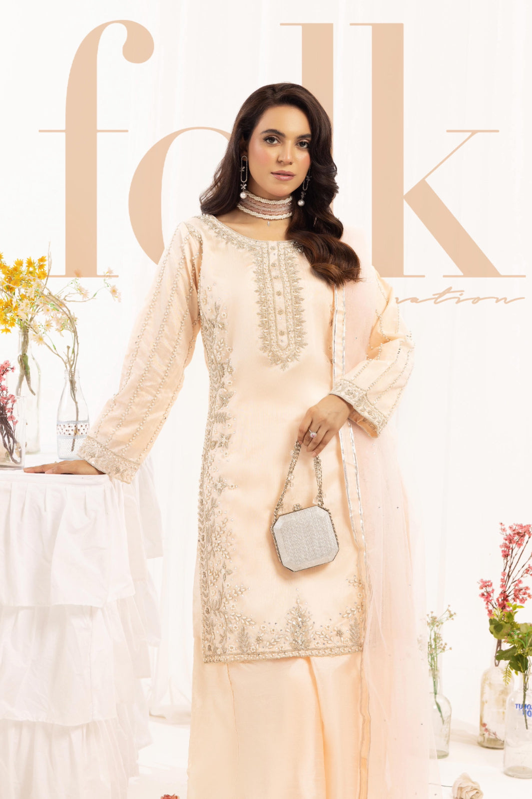 Signature Raw silk sharara by SIMRANS