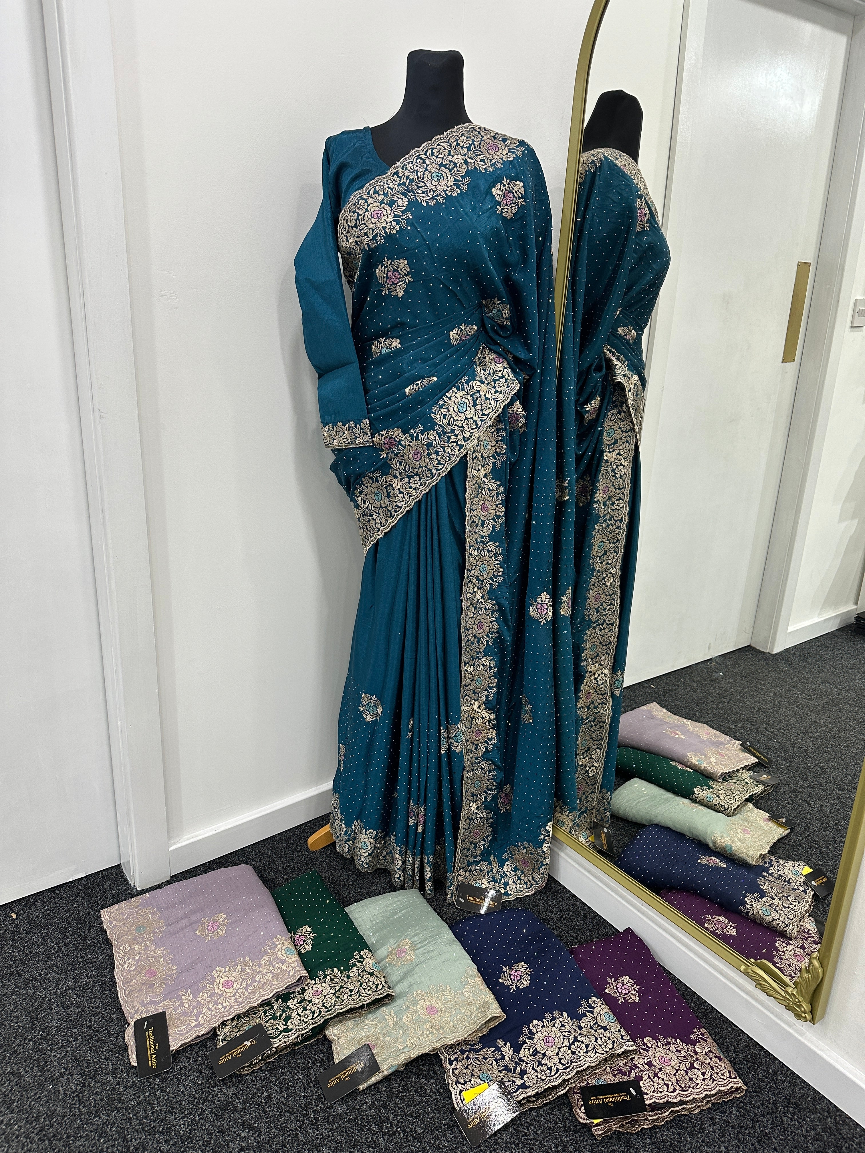 Neha Floral Embroidered Saree