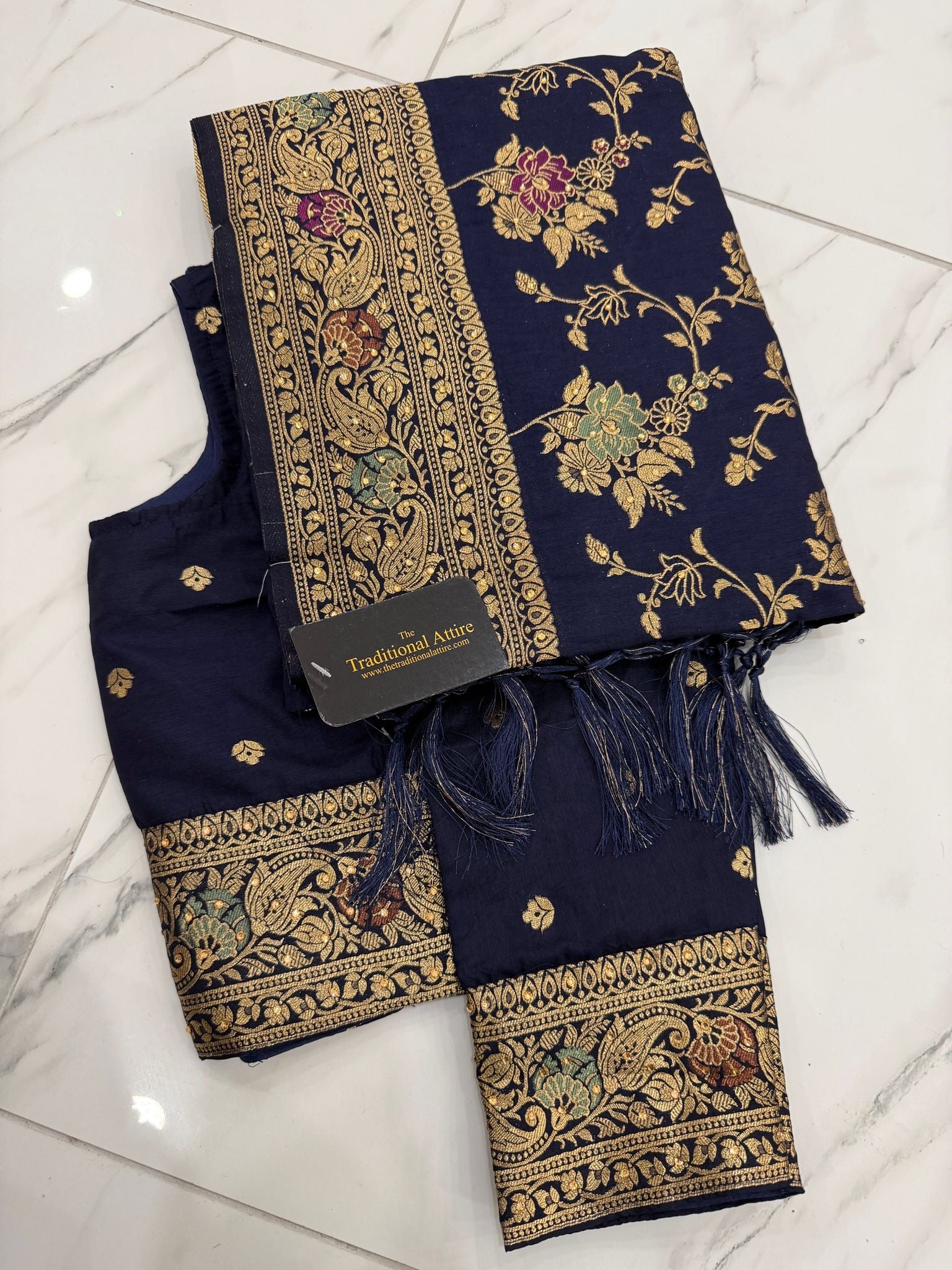 Banarsi Katan Floral saree