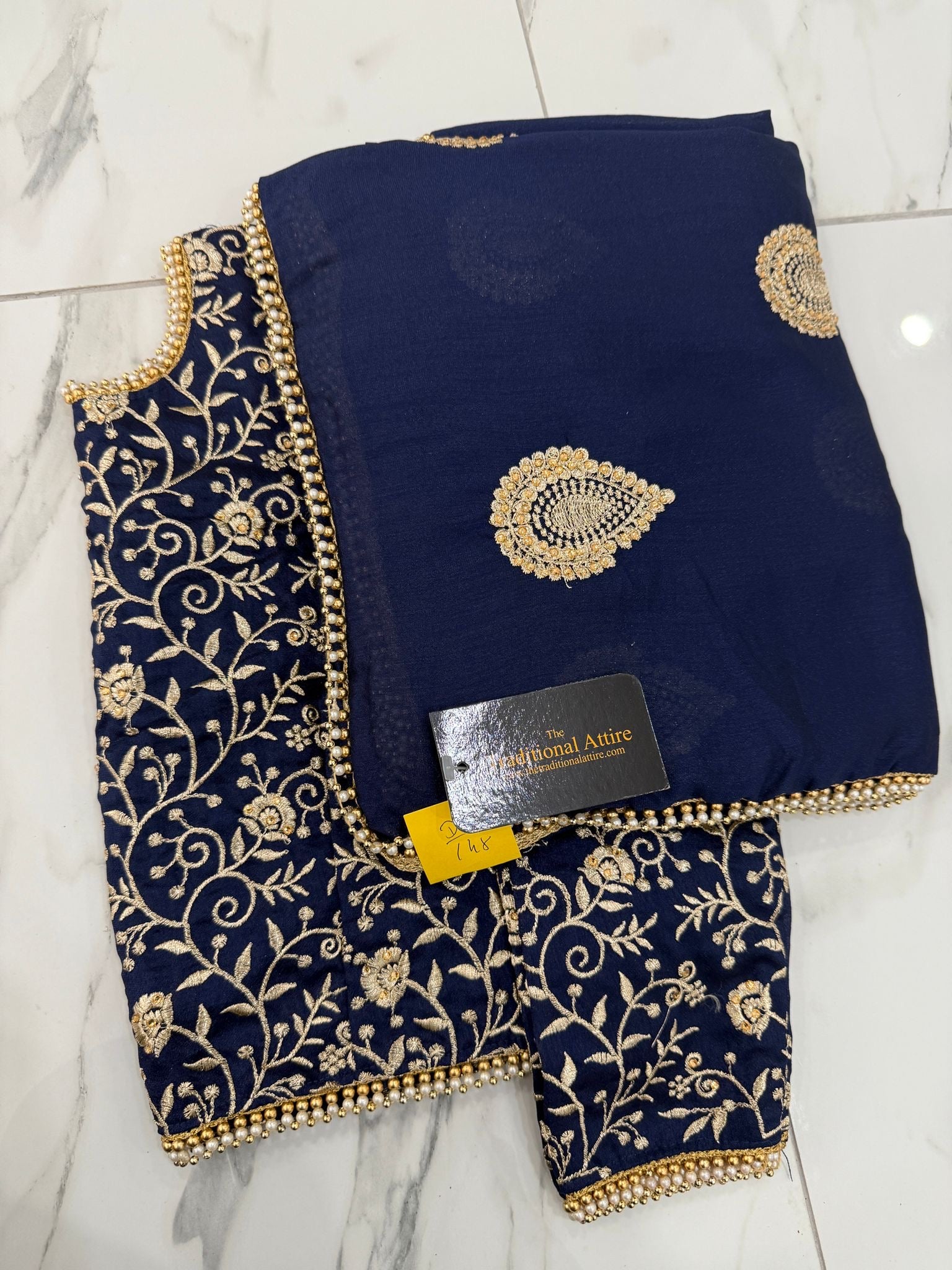 Pearl Embellished Saree