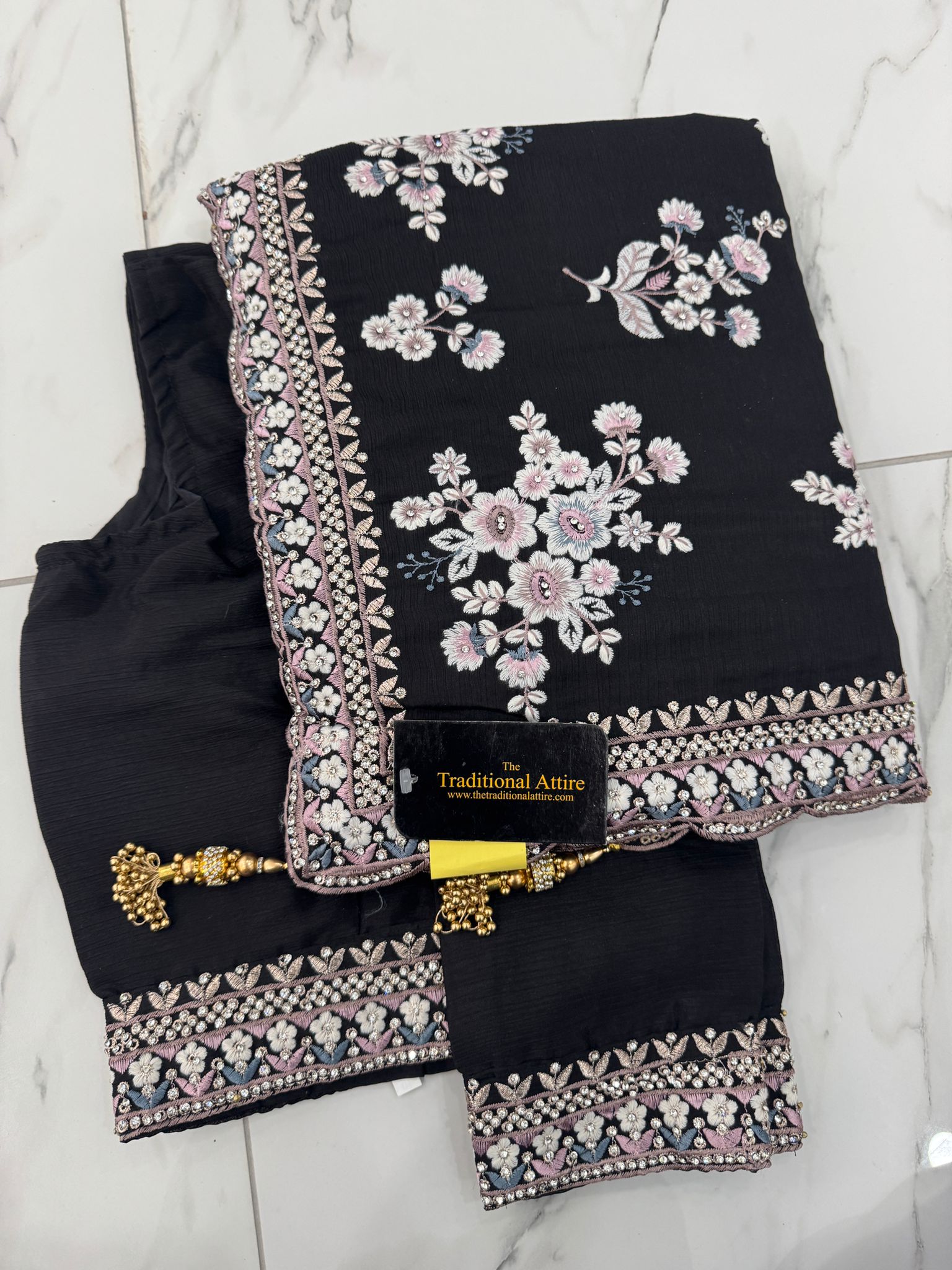 Floral Embroidered Saree