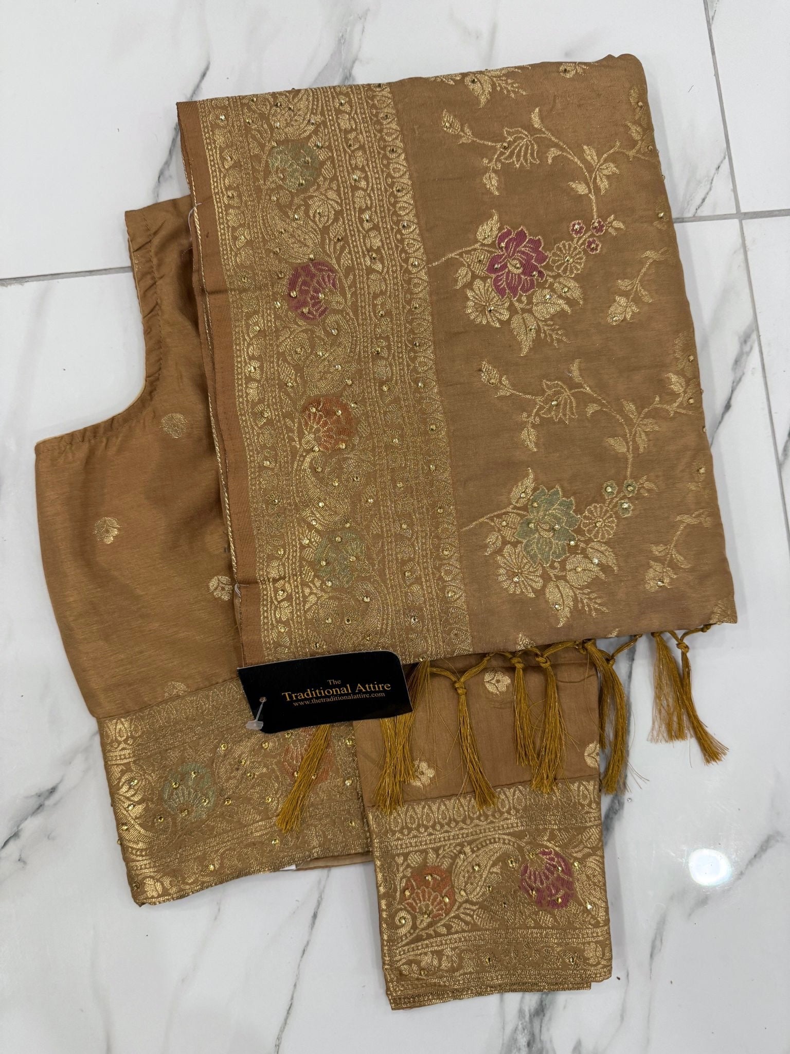 Banarsi Katan Floral saree