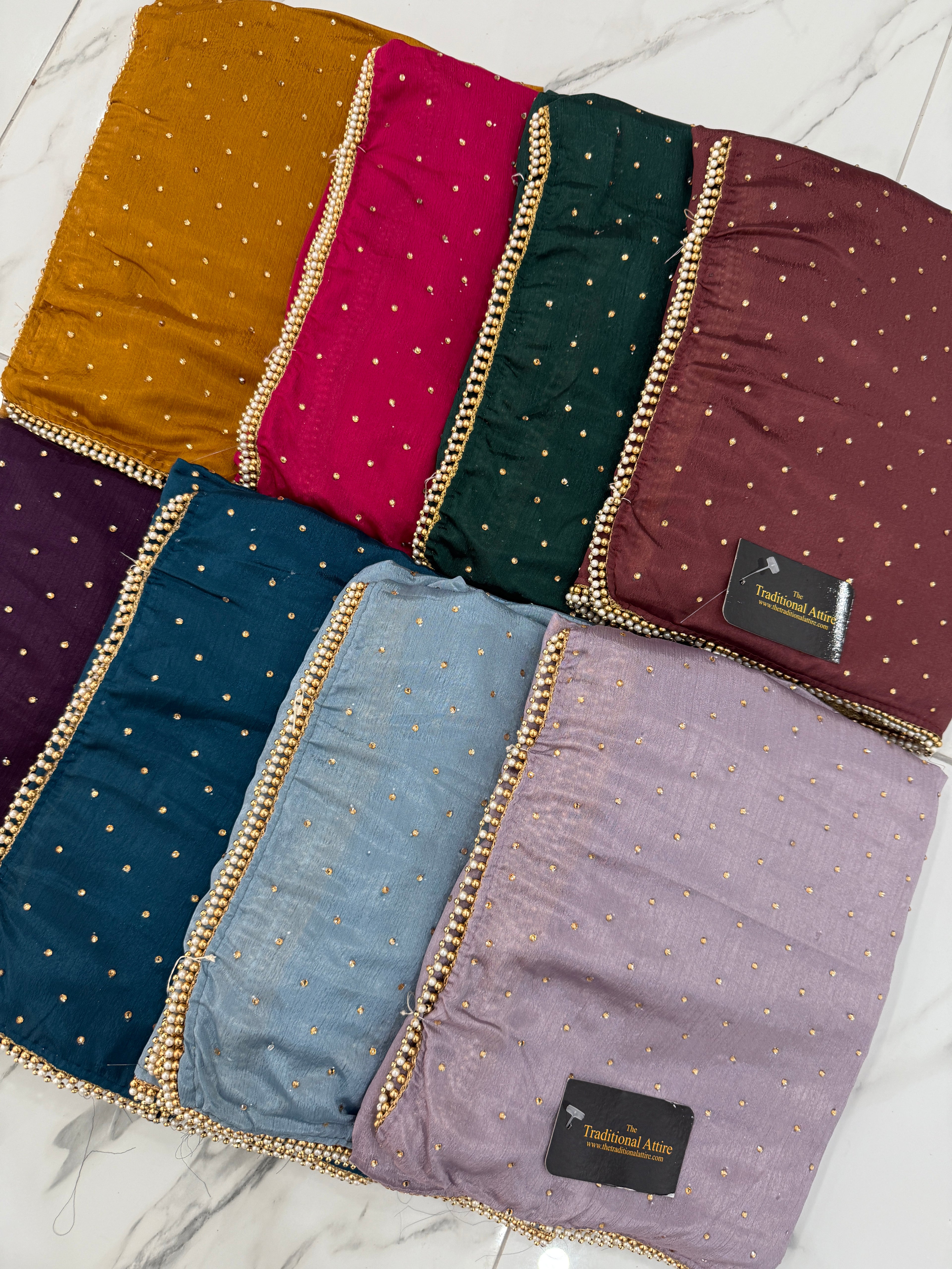 Pearl Diamanté Saree