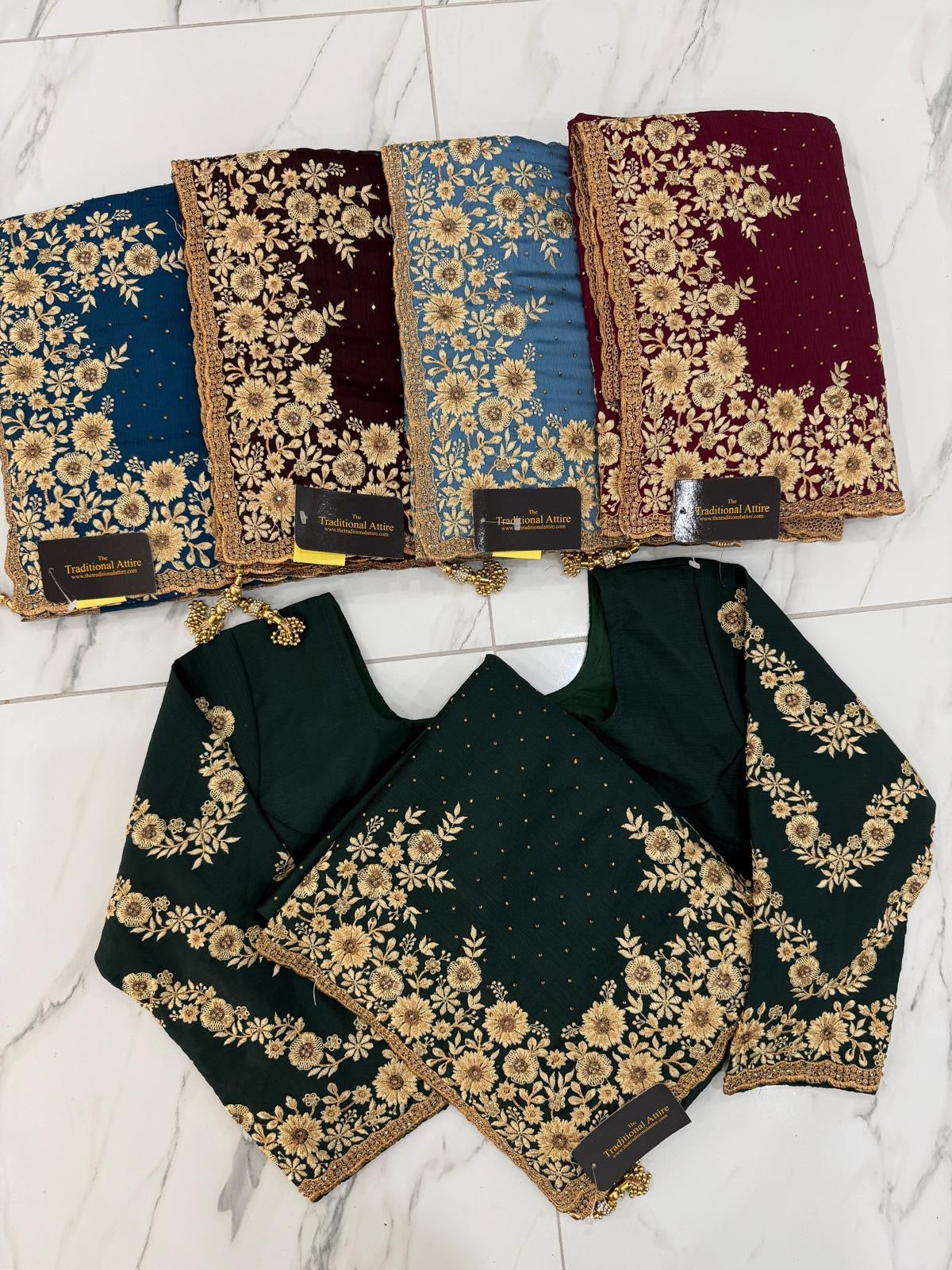 Embroidered Stonework Saree