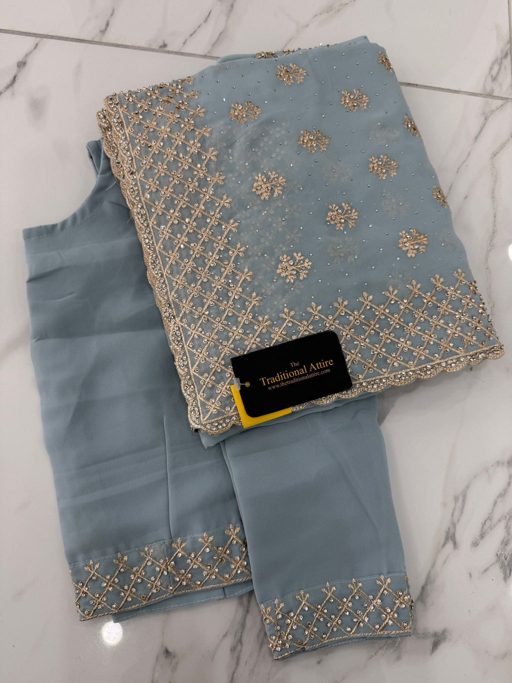 Stonework Embellished Saree