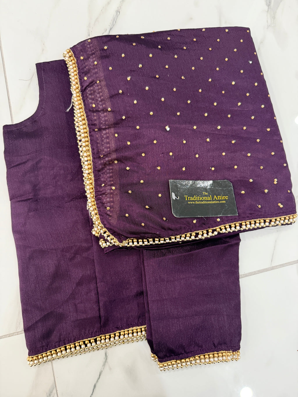 Pearl Diamanté Saree