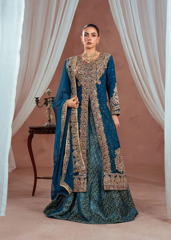 Embroidered chiffon & brocade chiffon by Simrans