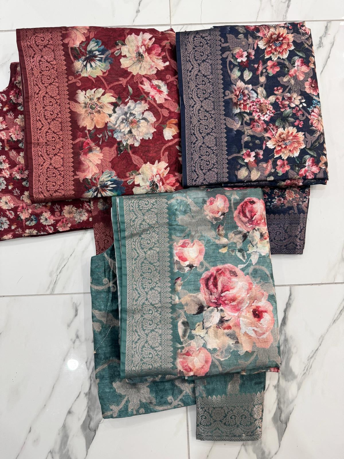 Floral banarsi saree